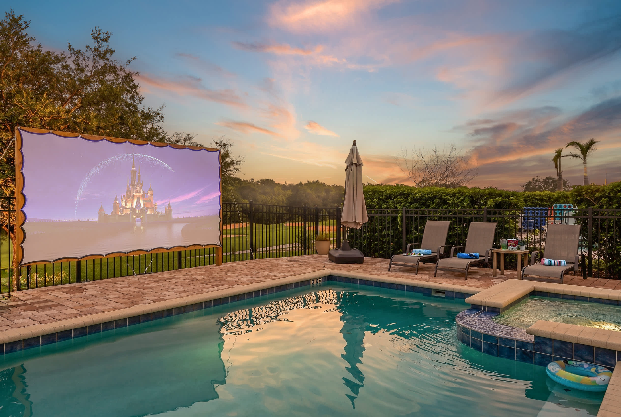 Modern home with a private pool and spacious patio for relaxing outdoors