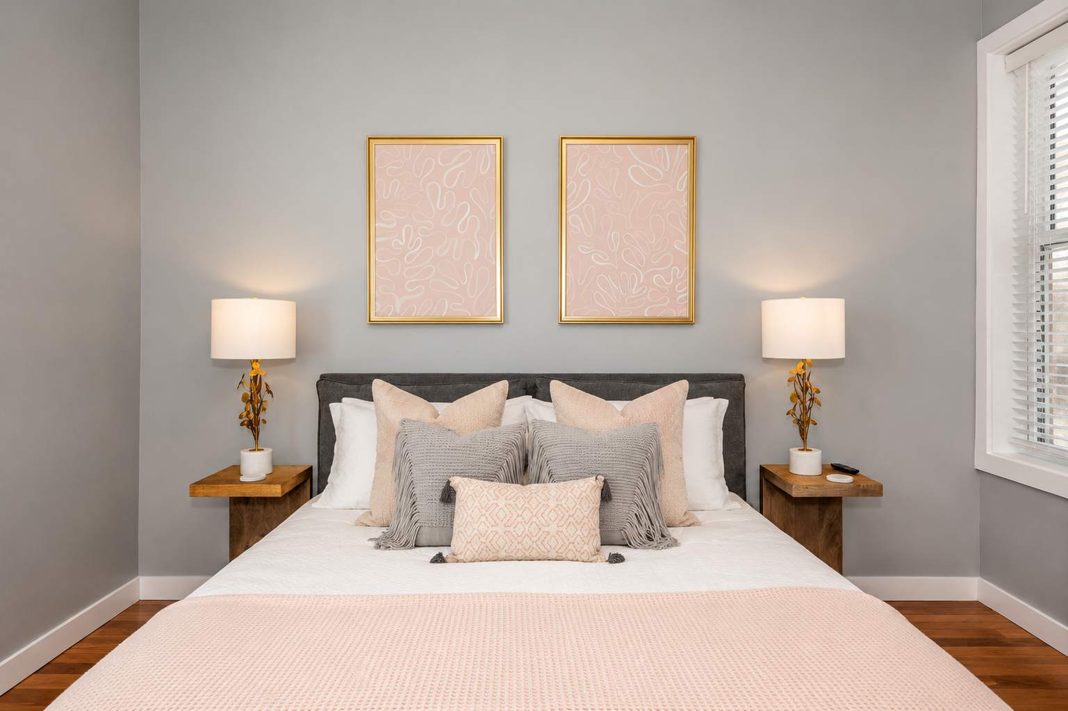 The comfortable king-sized bed is ideal for a relaxed afternoon nap