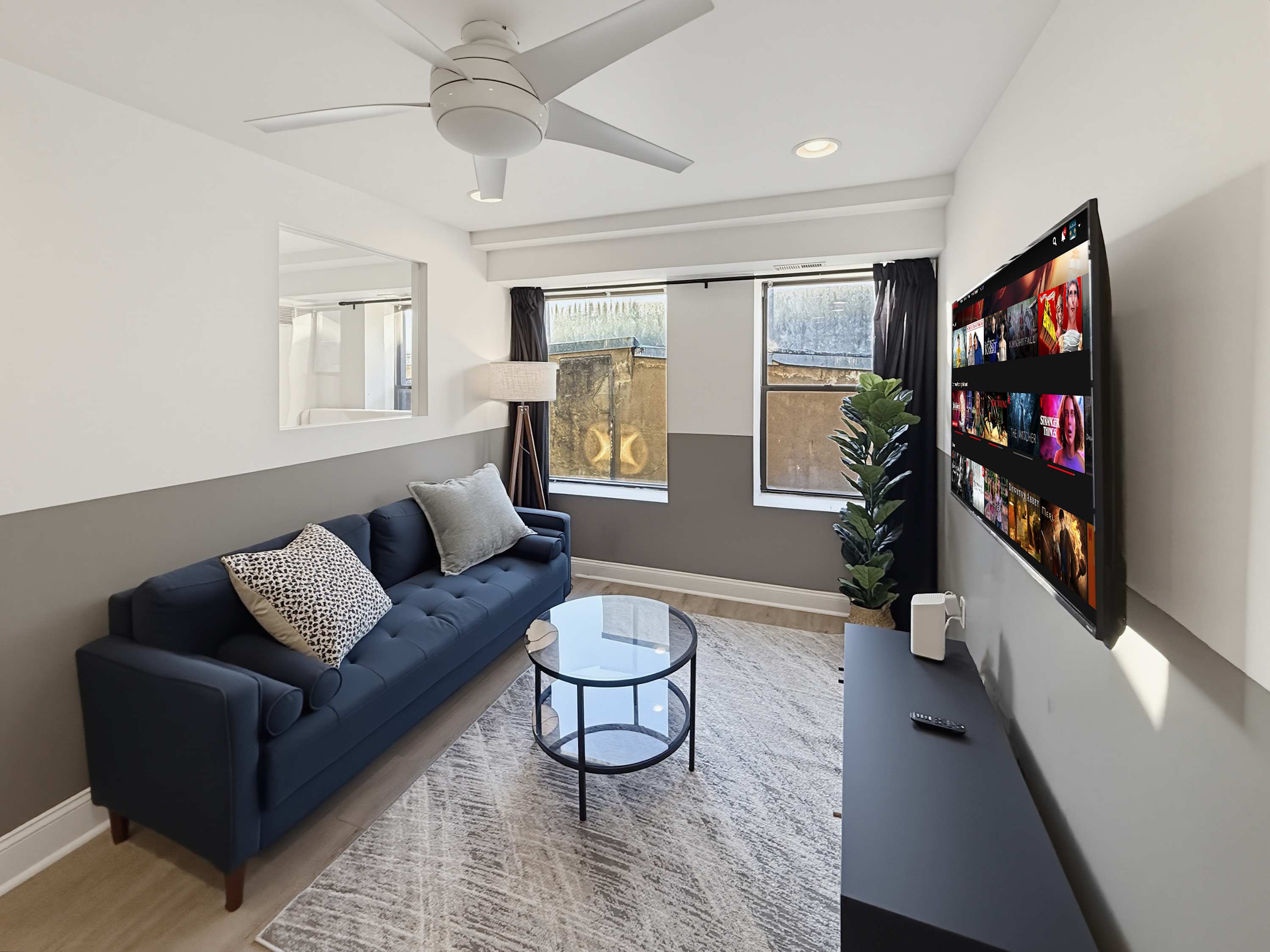 Stylish Living Area And Modern Kitchen - Inviting Urban Retreat - Philadelphia, PA