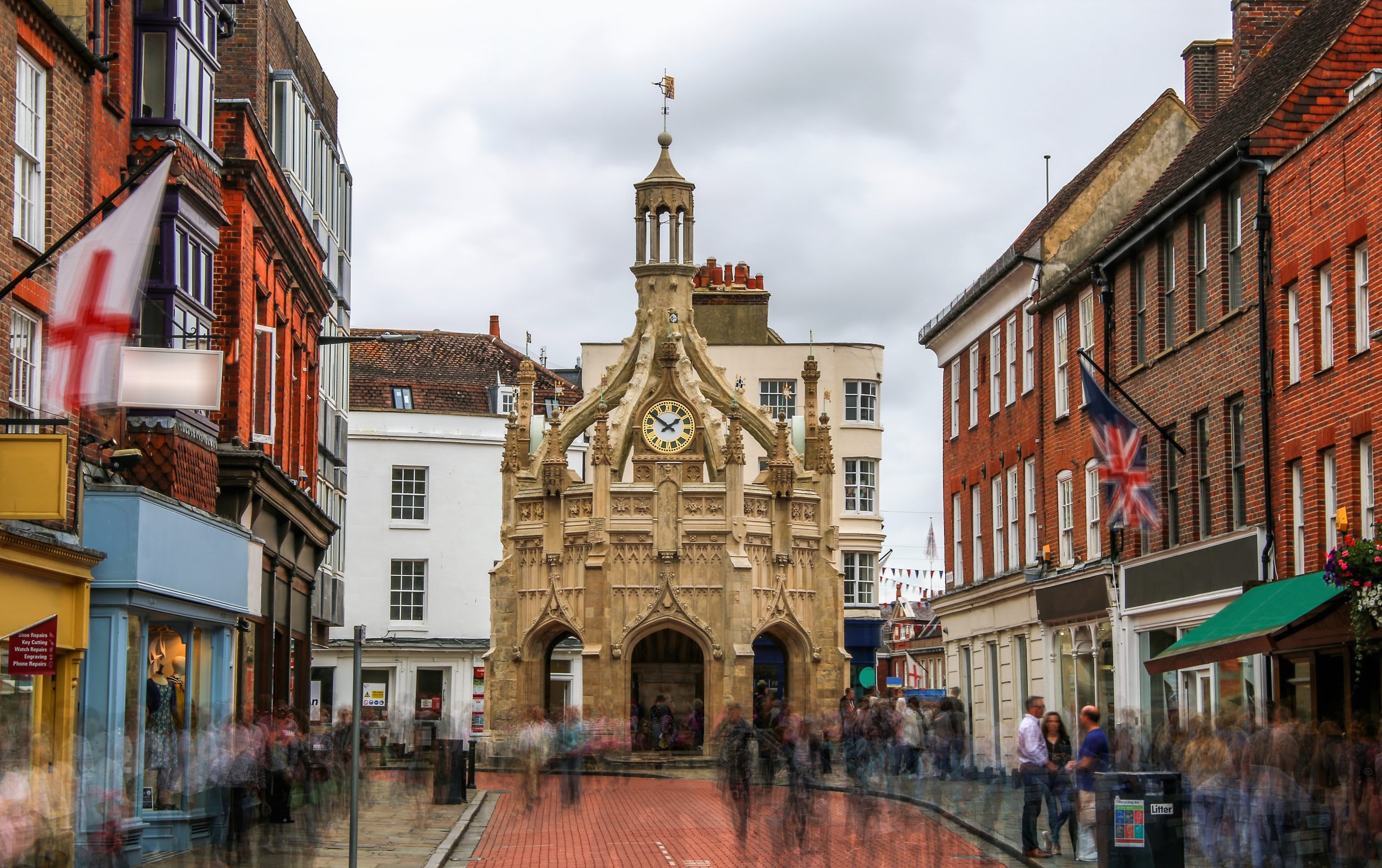 The bustling historic city centre