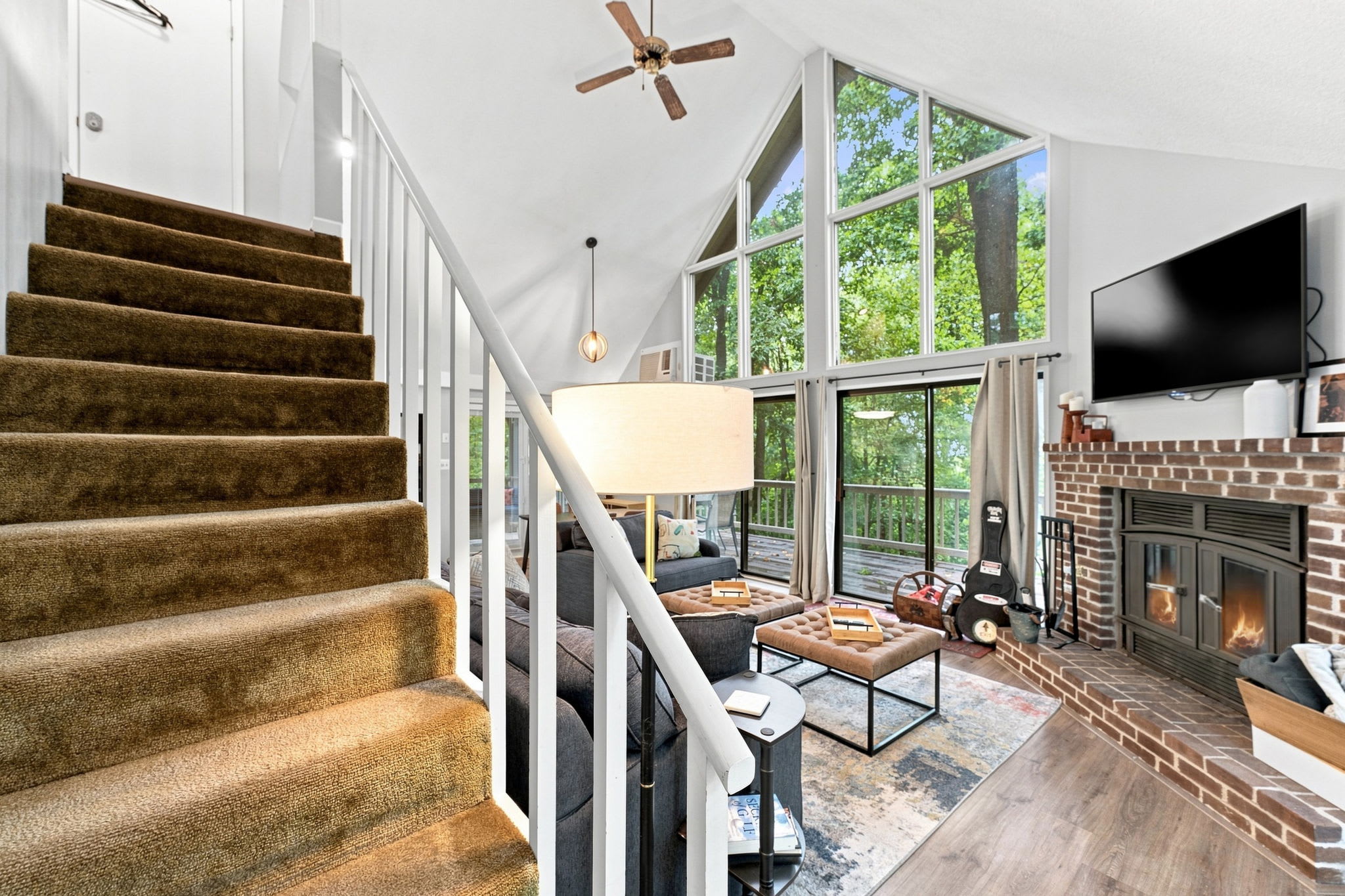 The fireplace in the home is decorative only and not for use. While it adds charm to the space, it is currently not functional. We appreciate your understanding and hope you enjoy the cozy ambiance it brings!