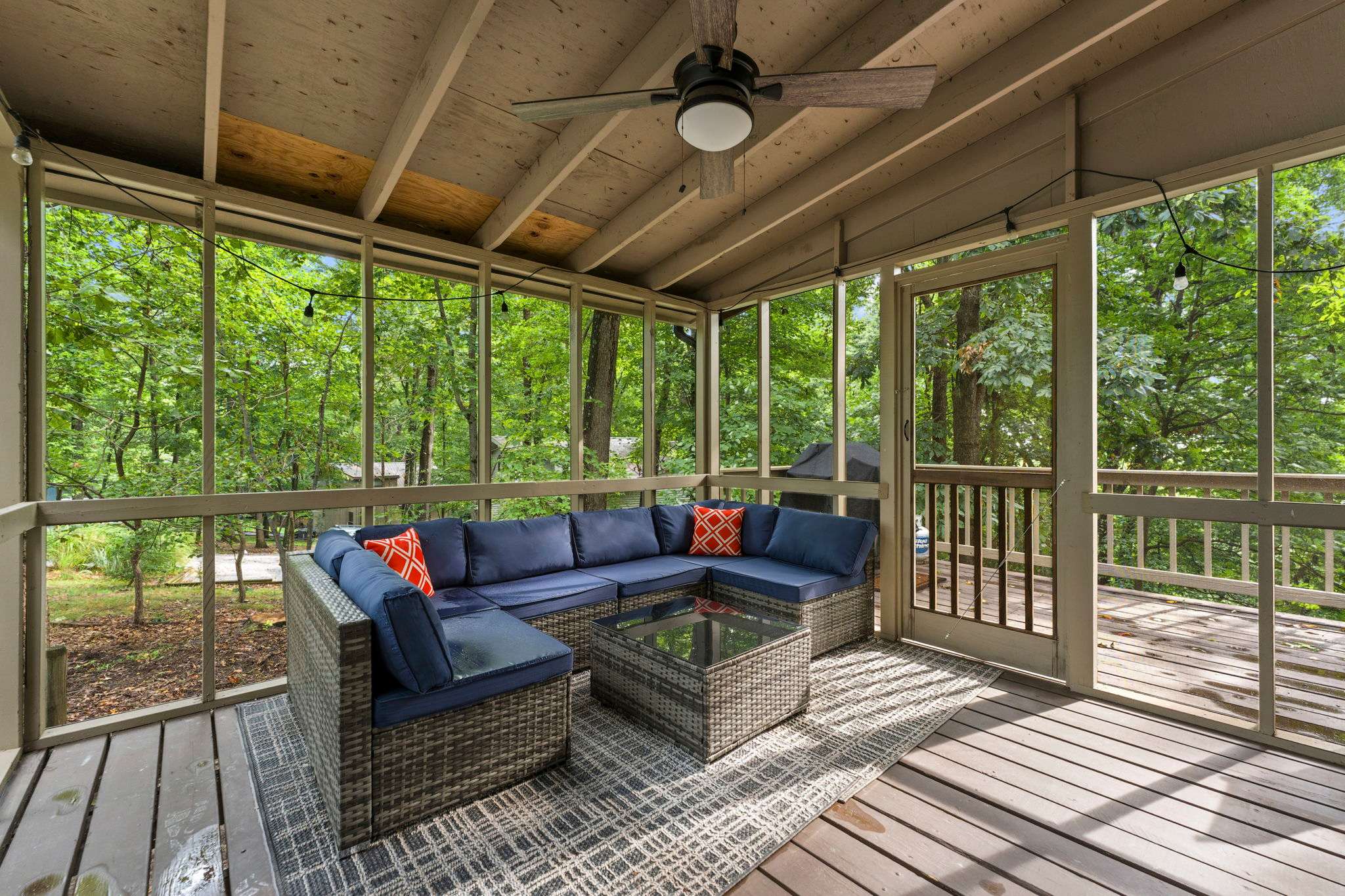 Spend your morning sipping coffee on the screened-in porch