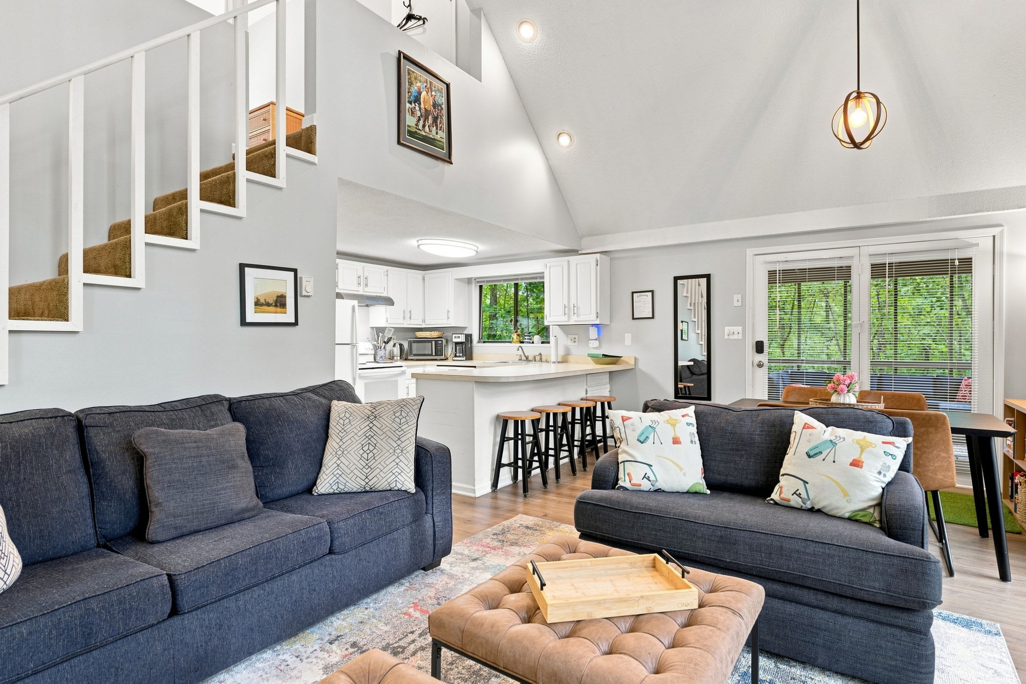Additional Sleeping Space: Living room offers a full and twin pull-out sleeping areas