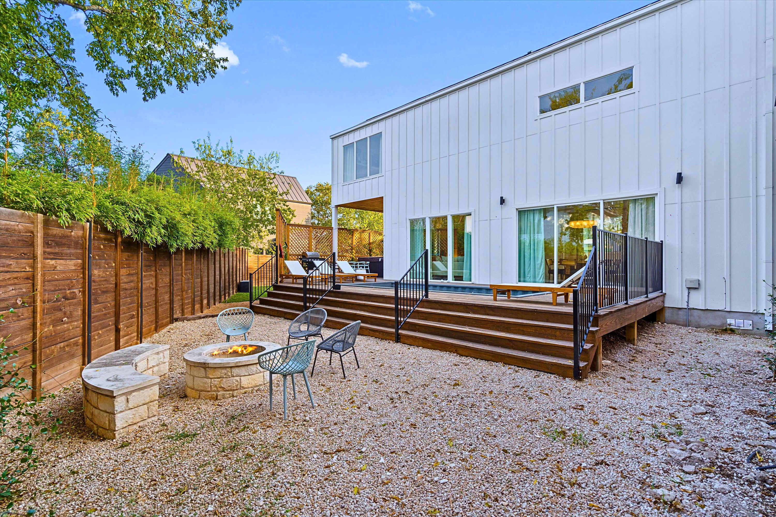 Gather Around the Firepit or Lounge by the Pool All Day