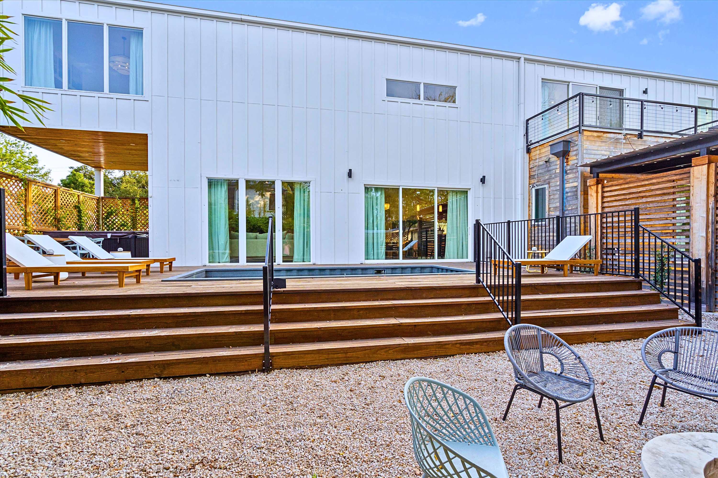 Pool Deck with Sunbeds and Convenient Home Access
