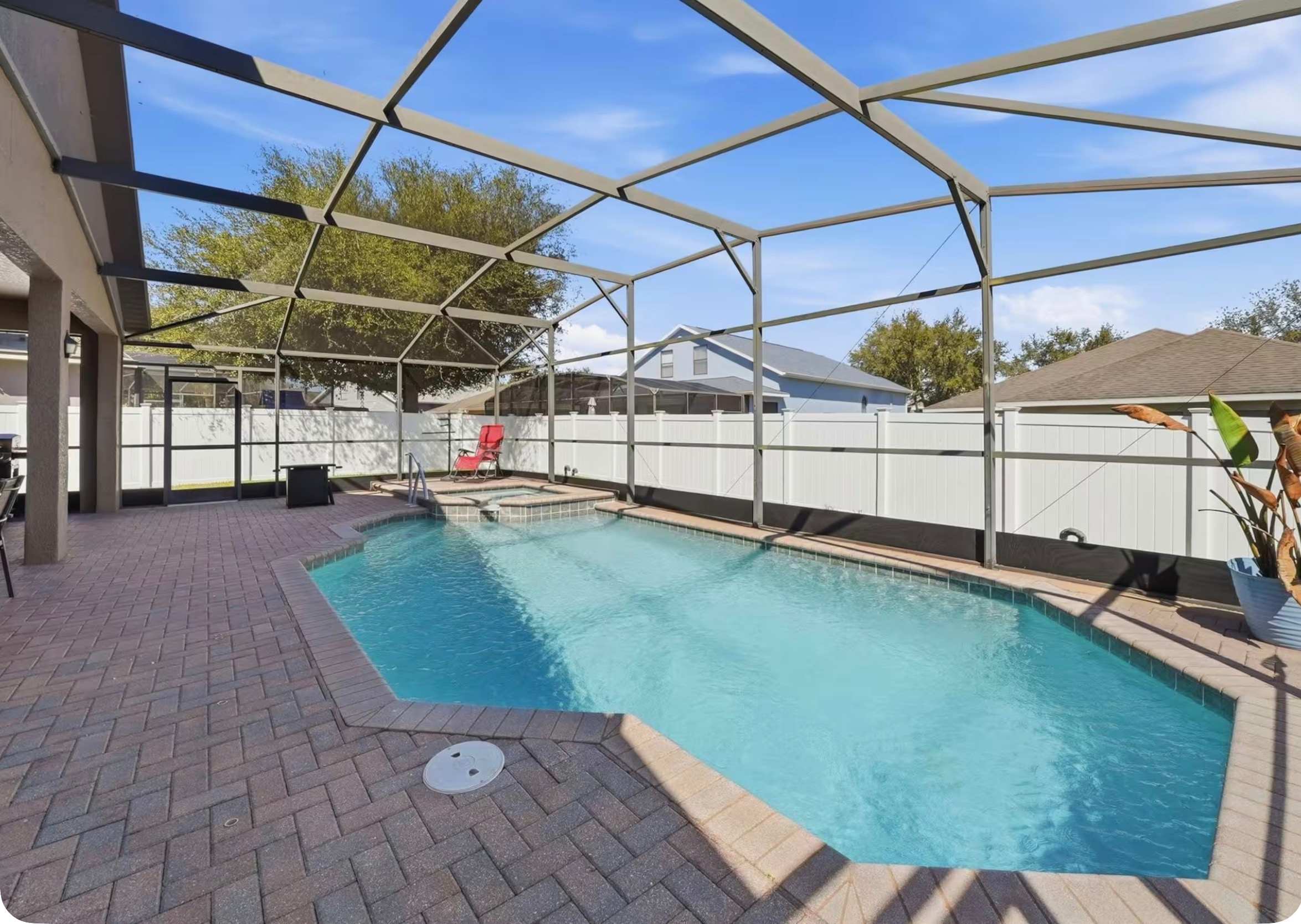 Make a splash and enjoy sunny days by the private pool at Bridgeford Splash Retreat