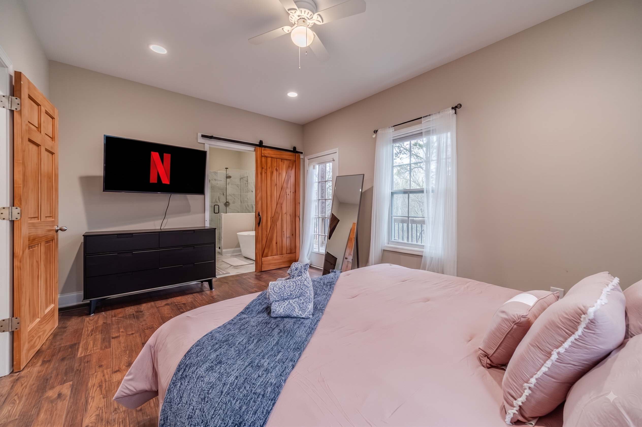 Unwind in Bedroom 1 after a day of mountain adventures.