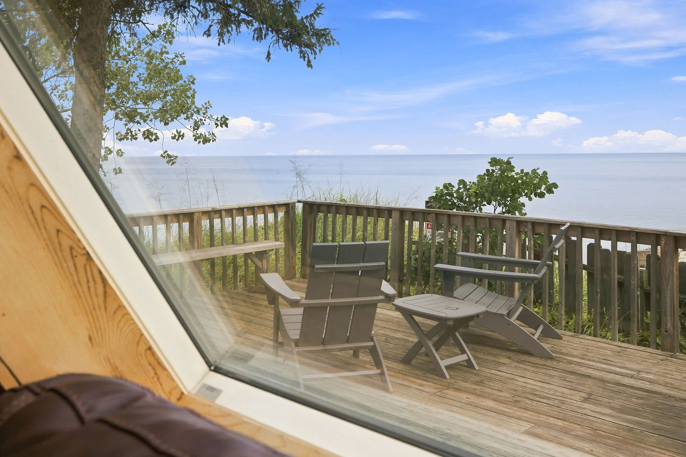 Lakeview deck with Adirondack seating puts The Perfect View front and center.