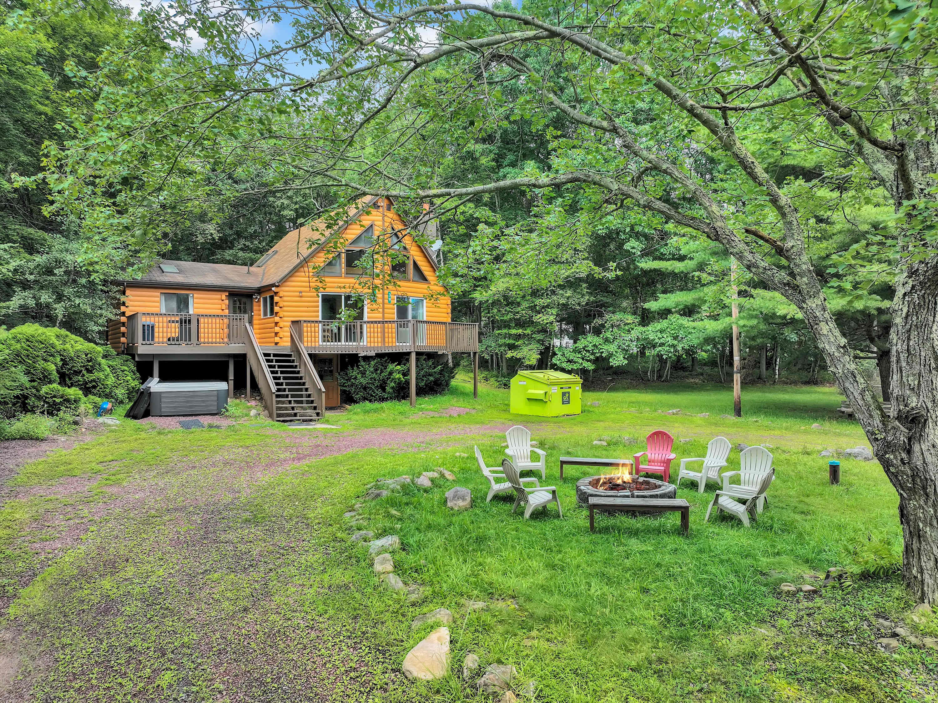 Secluded Stream Front Log Cabin | HotTub | FirePit