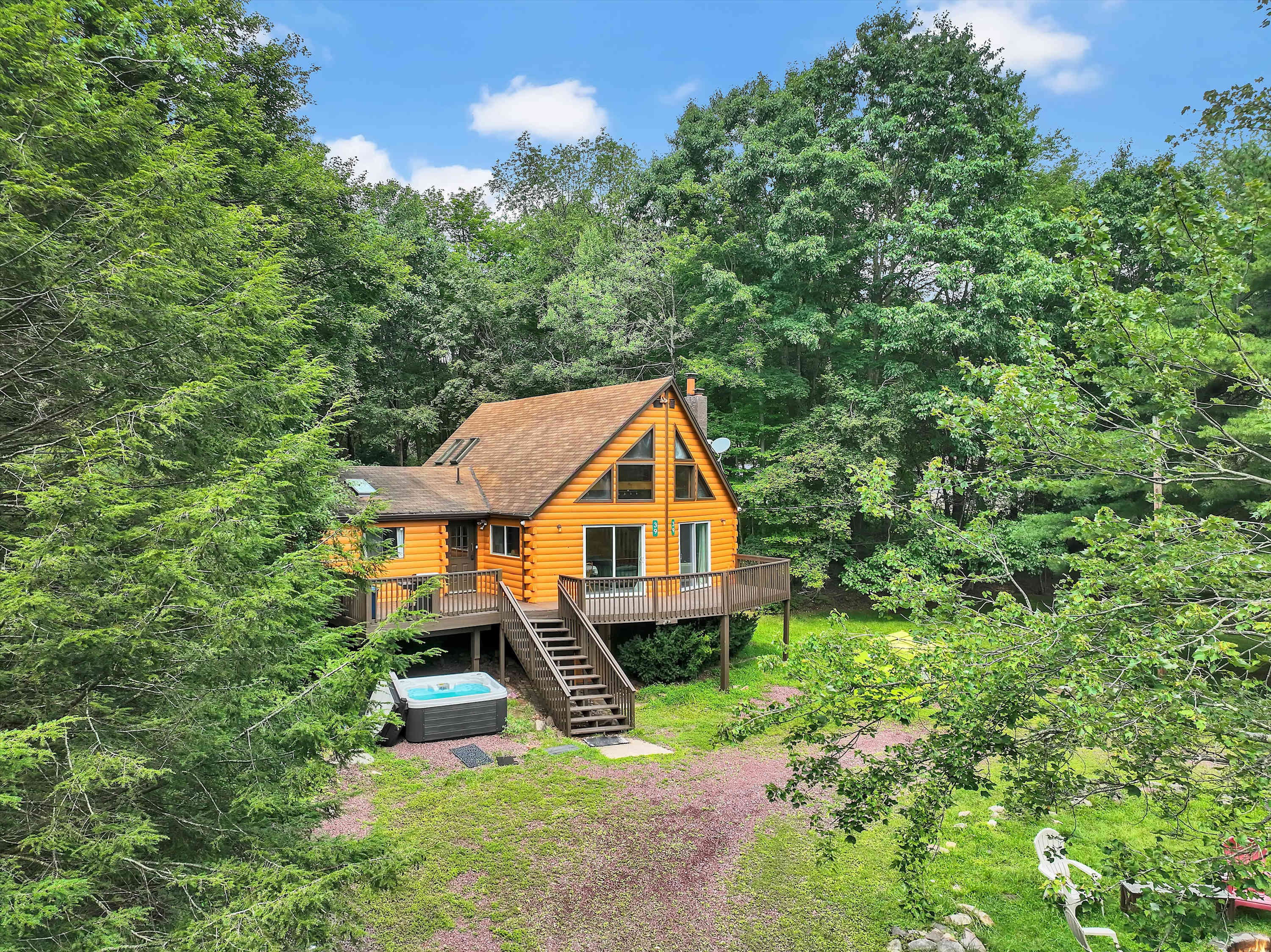 Secluded Stream Front Log Cabin | HotTub | FirePit