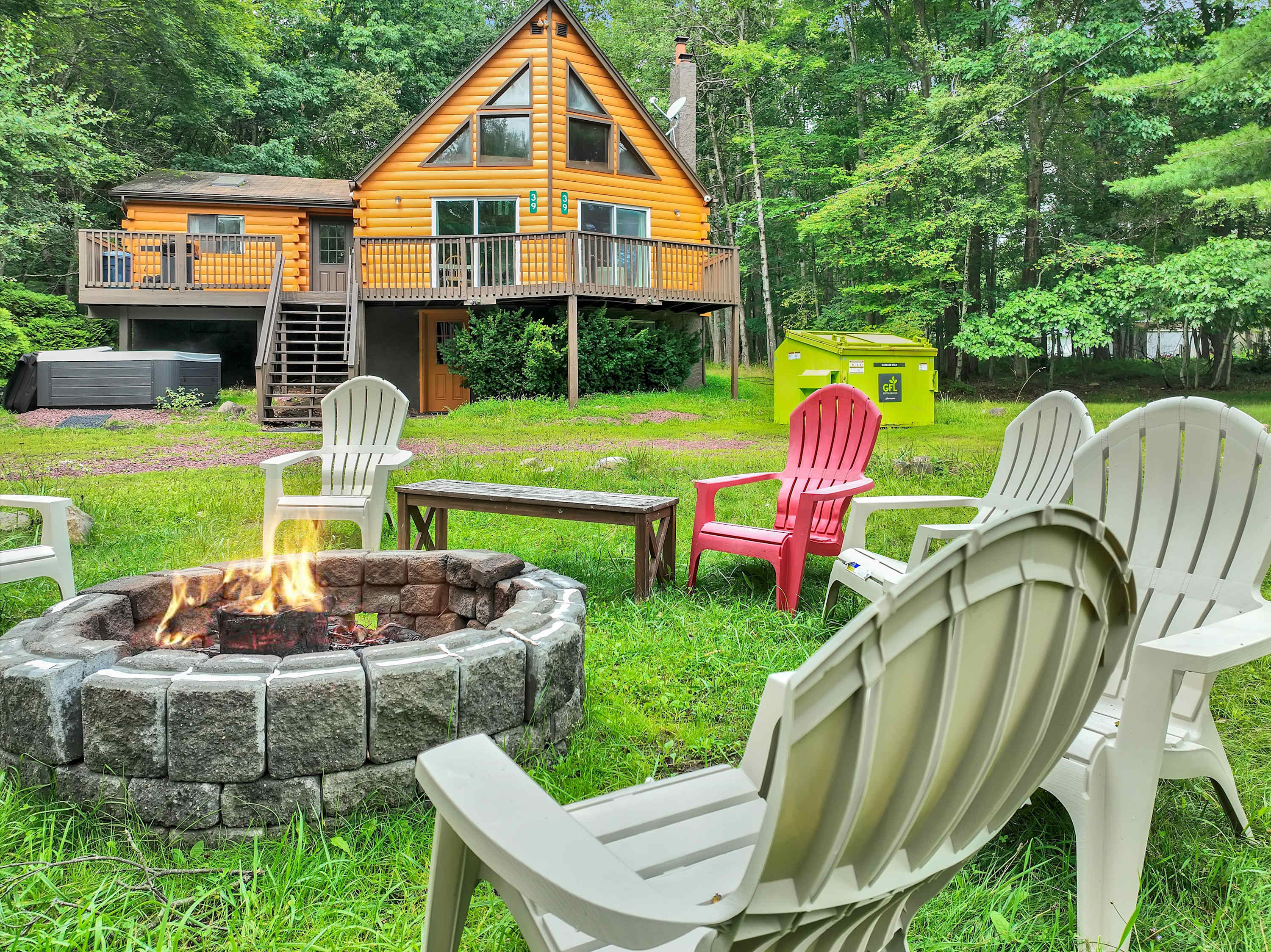 Secluded Stream Front Log Cabin | HotTub | FirePit