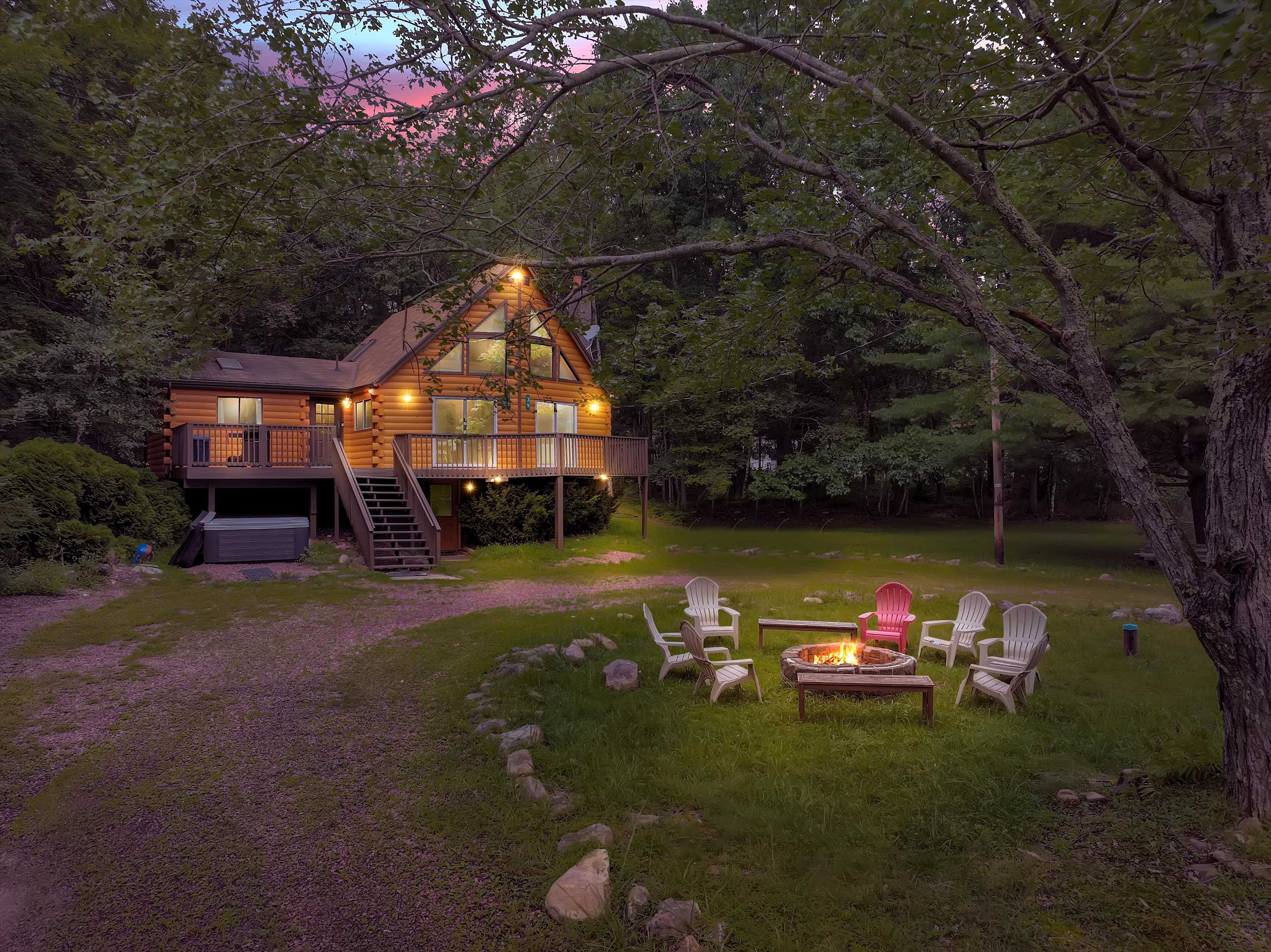 Secluded Stream Front Log Cabin | HotTub | FirePit