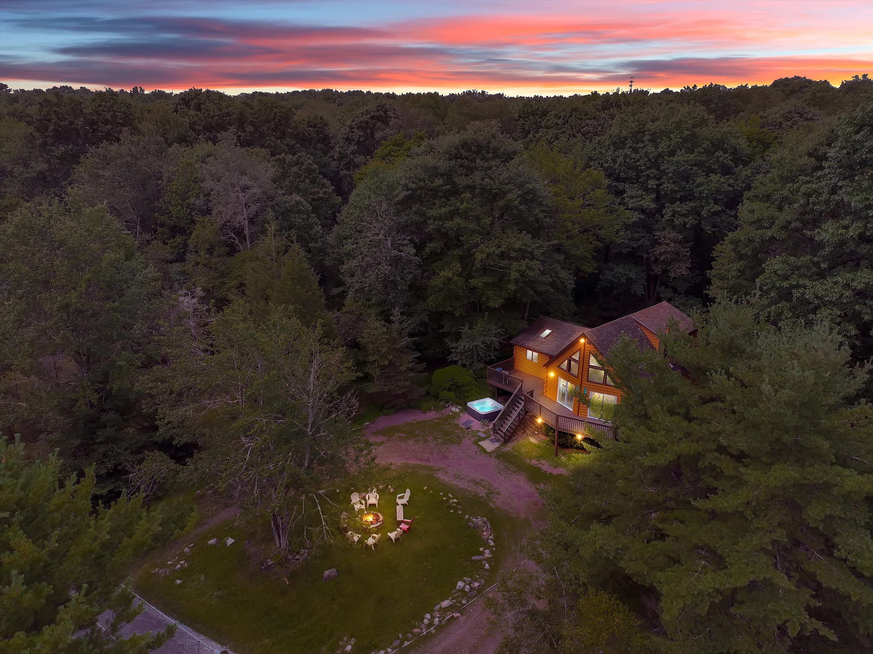 Secluded Stream Front Log Cabin | HotTub | FirePit