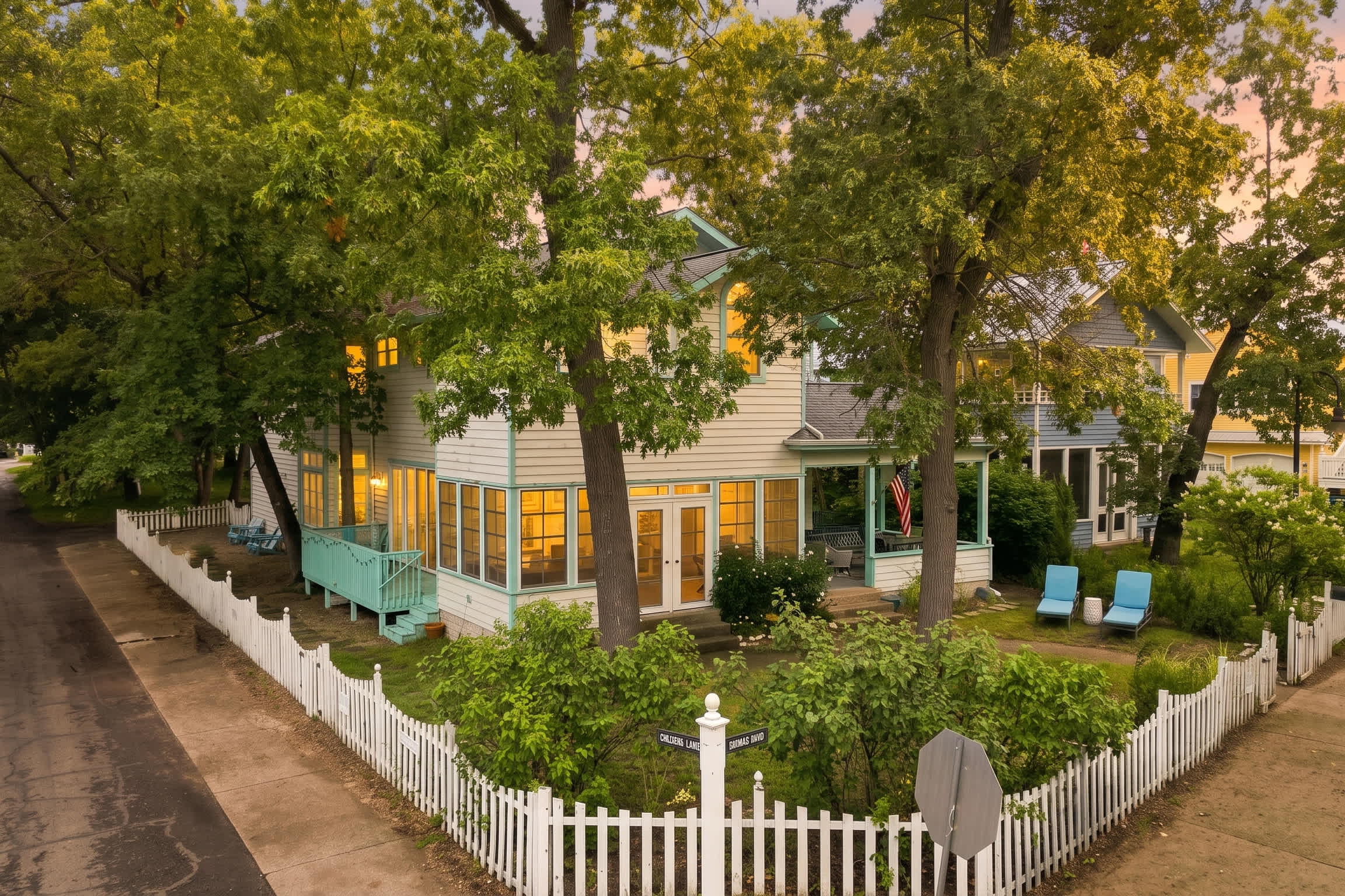 Plenty of indoor and outdoor seating to relax, gather, and enjoy the setting.