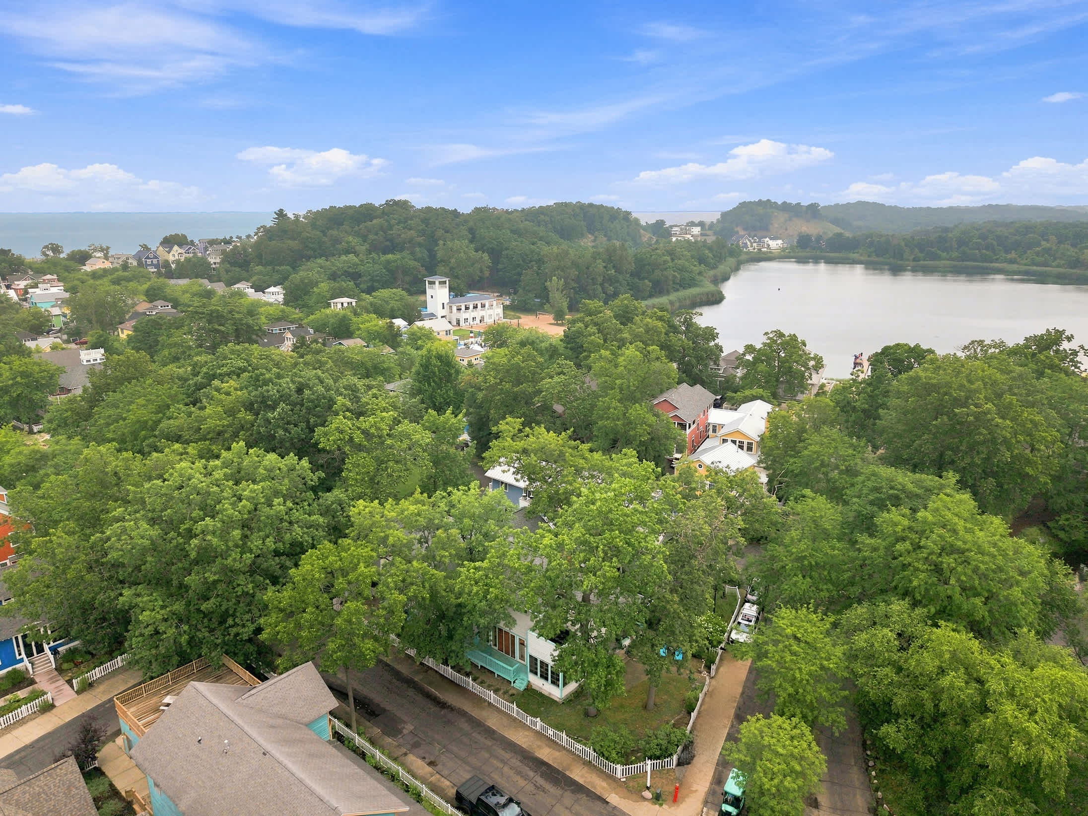 A bird’s-eye view of Sanctuary at Beachwalk resort.