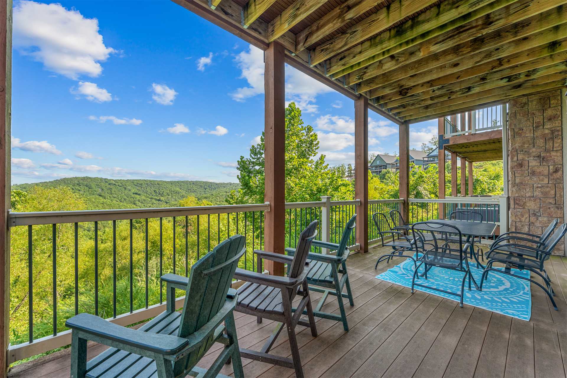 Lounge the day away or dine alfresco with gorgeous views on the deck​