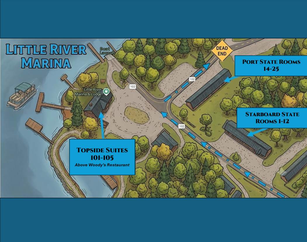 Port State Rooms at Little River Marina 