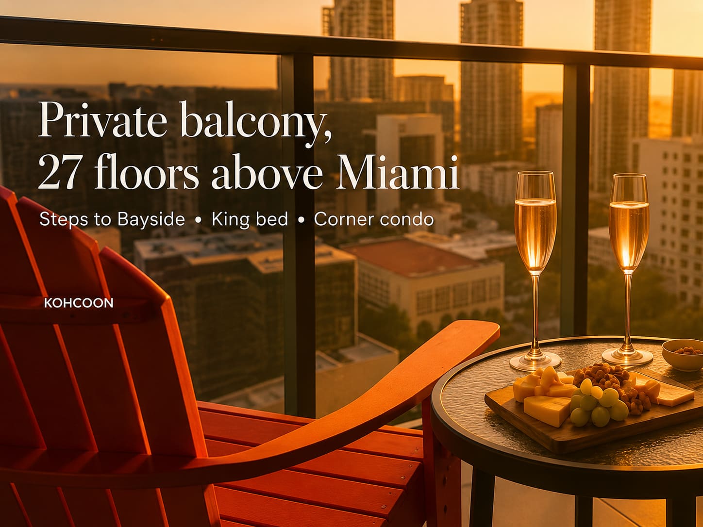 Corner Balcony on the 27th Floor | Rooftop pool & jacuzzi | Walk to...