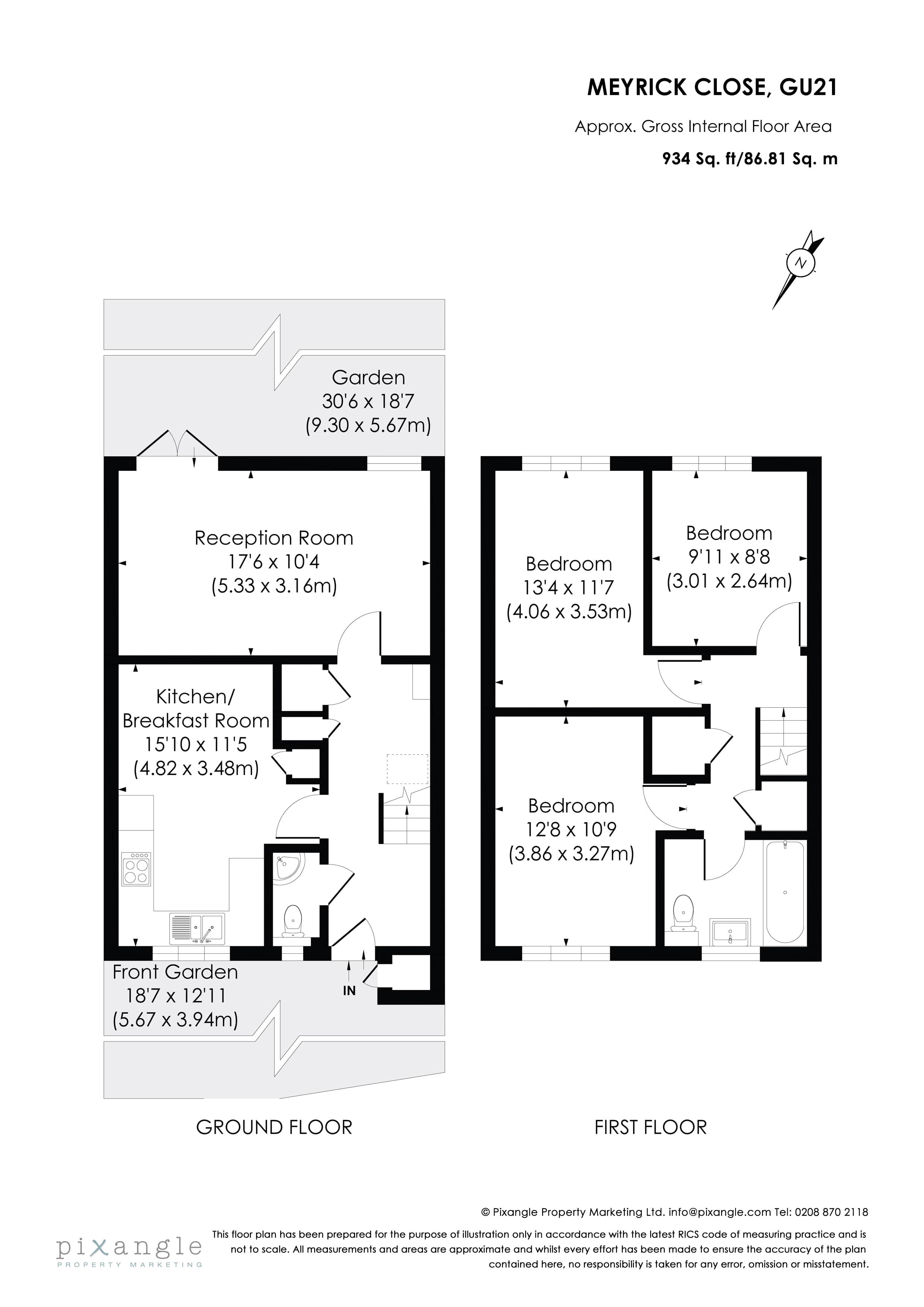 View Woking - 3 Bedroom House - With Garden in 17 Meyrick Close GU21 2PA Woking - 3 Bedroom House - With Garden in 17 Meyrick Close GU21 2PA - Property image 23 - VivreStays