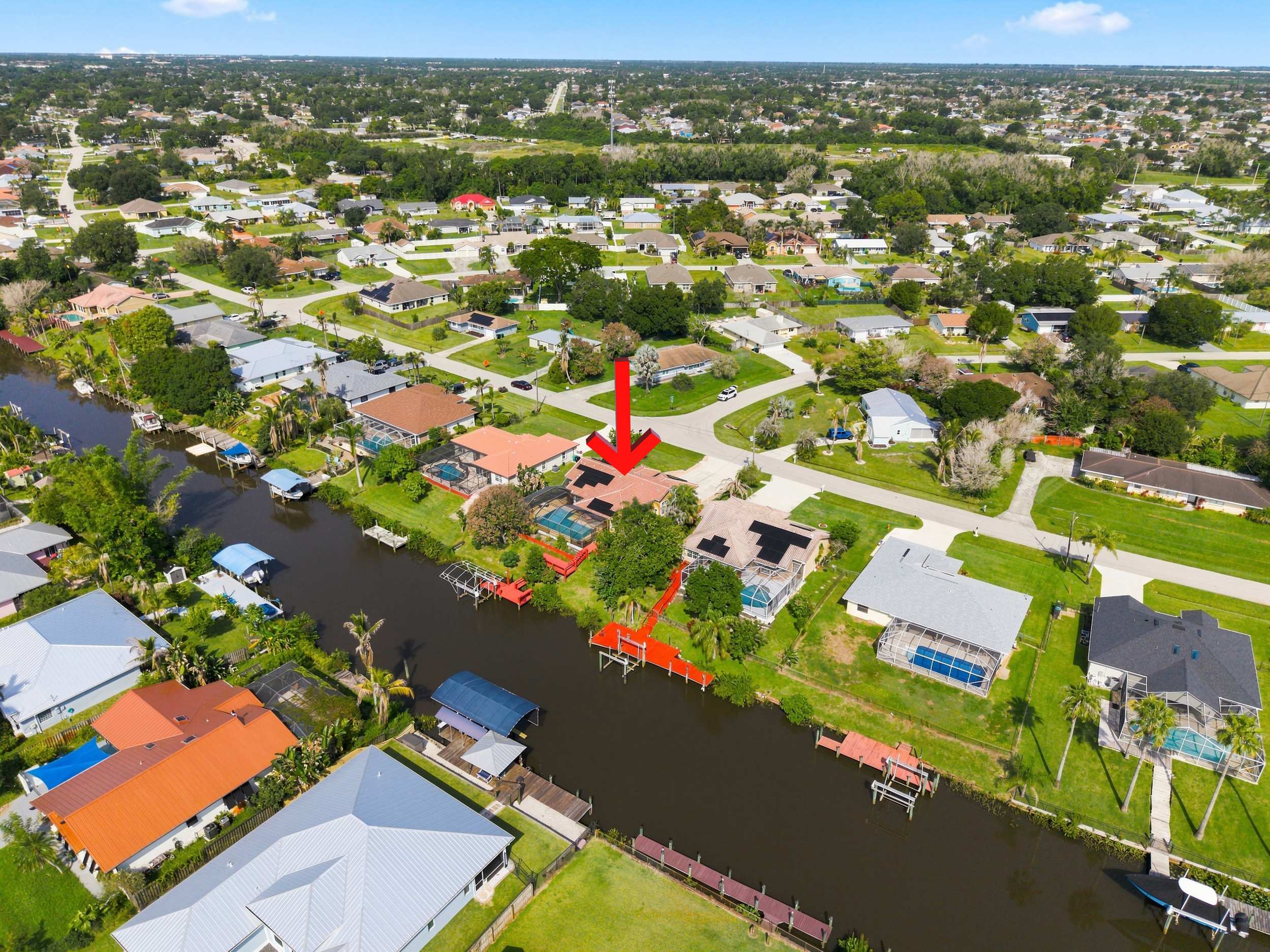 Waterfront Pool Home with Private Dock | Photo 41