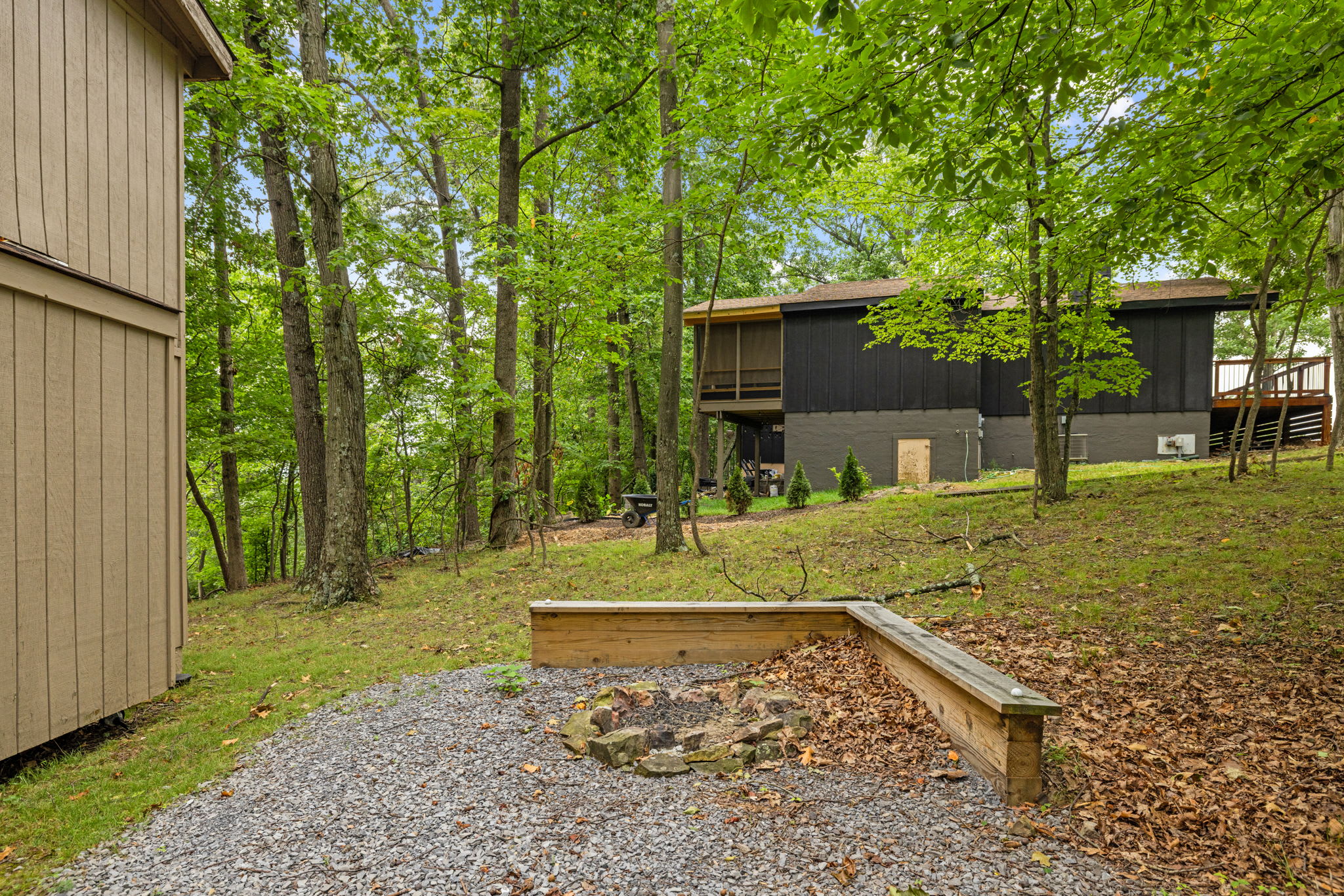 Benches around the fire pit