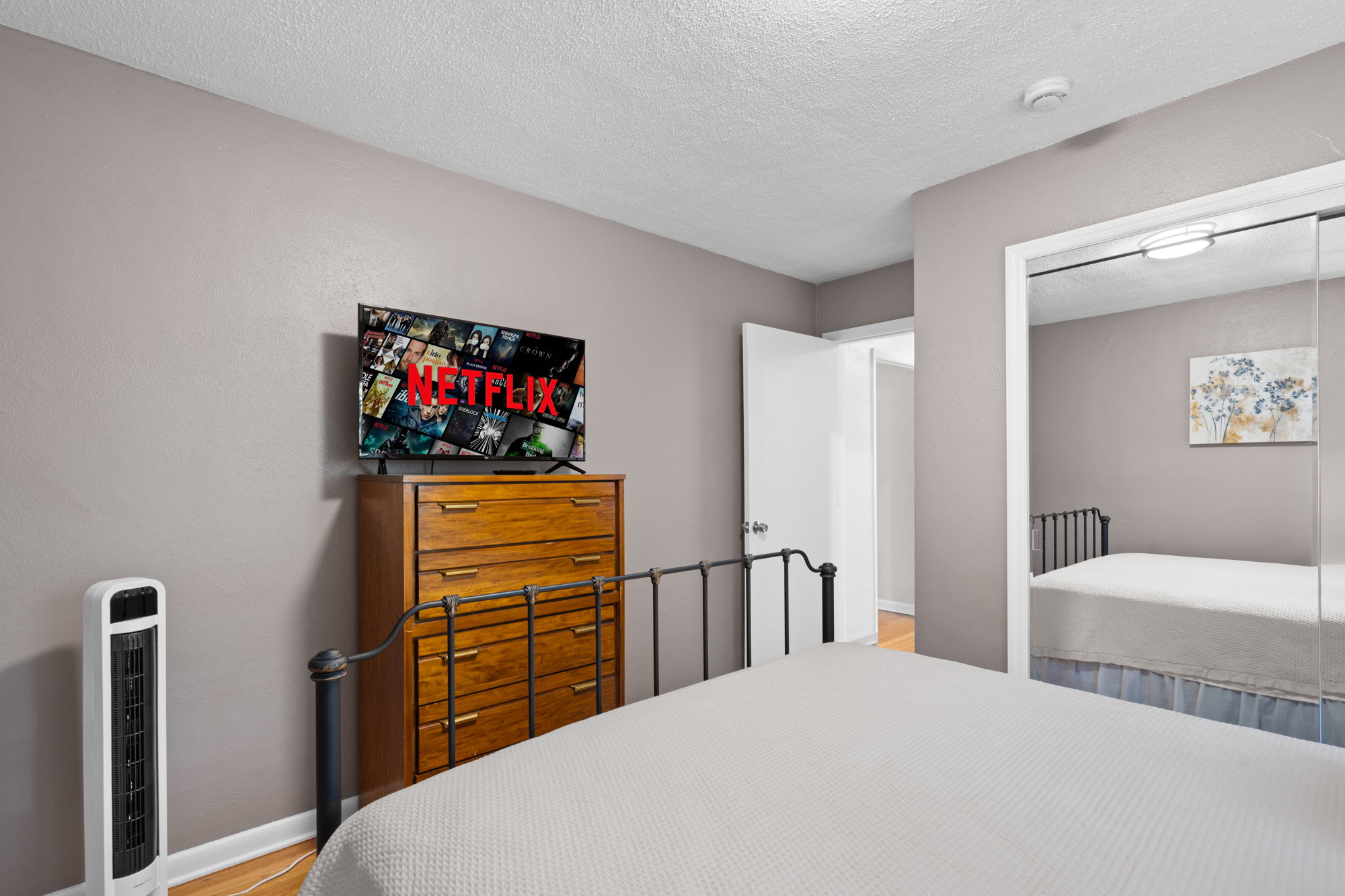 Third bedroom with a smart TV