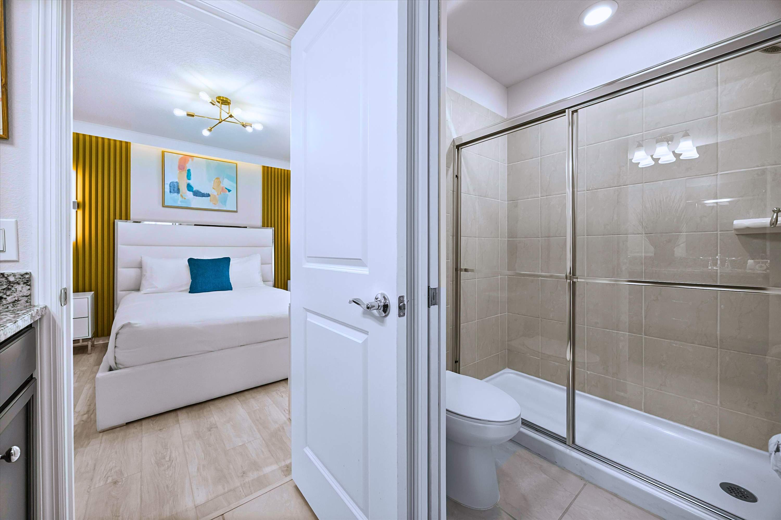 Private Guest Ensuite Bathroom with Walk-In Shower & Mirror