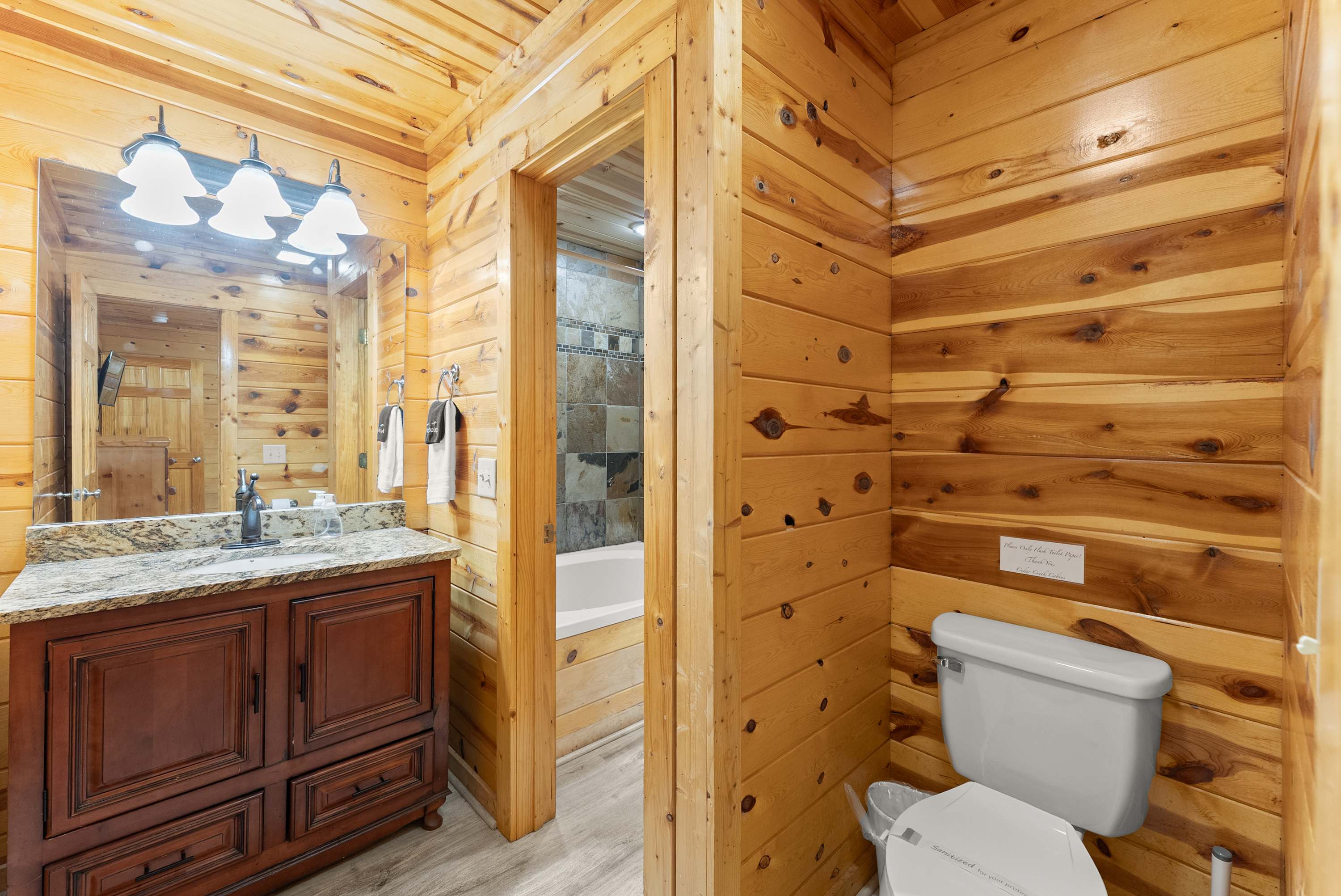Full bathroom on the main floor