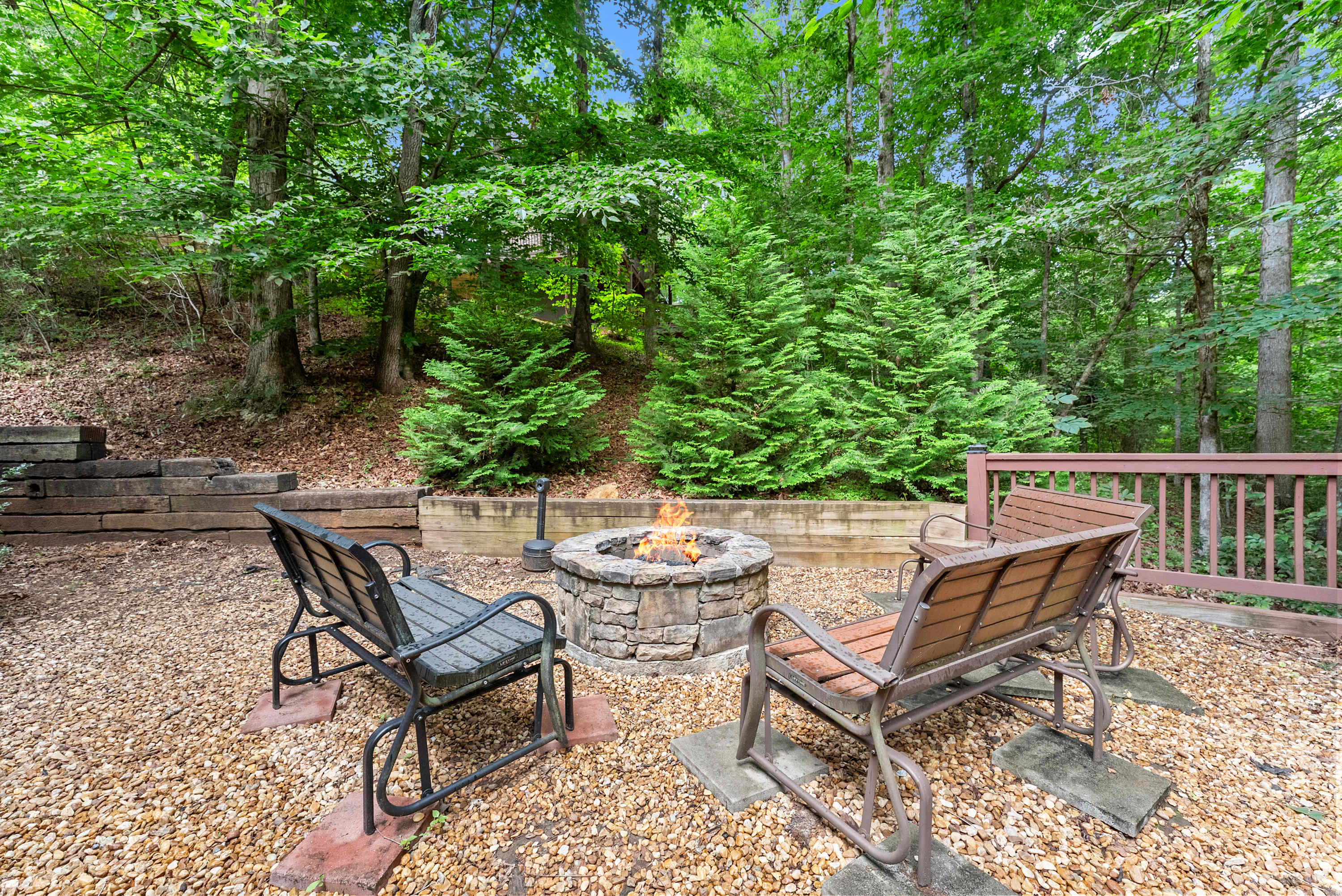 Enjoy a warm fire with friends and family