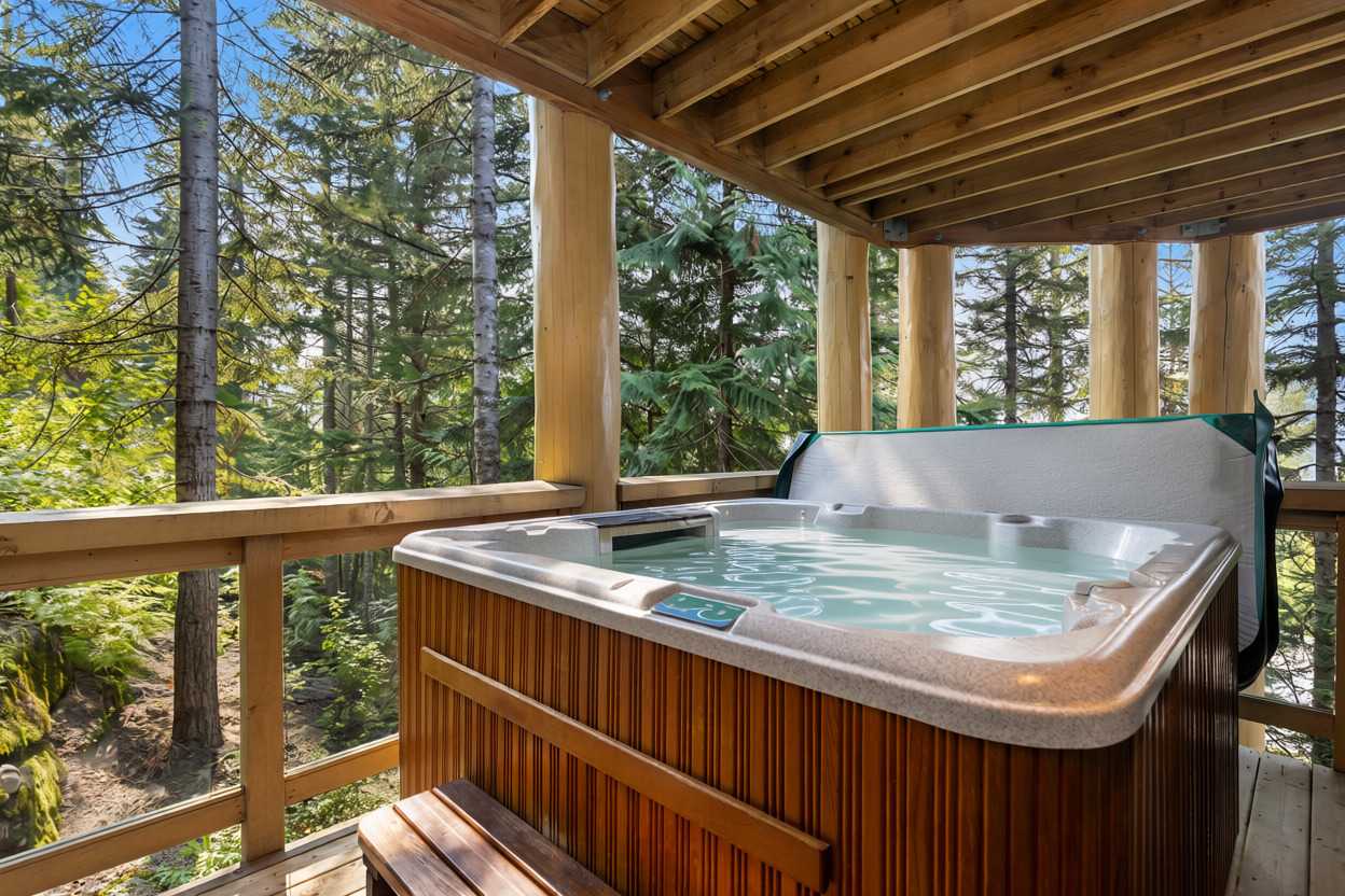 - Private outdoor hot tub surrounded by whispering pine trees - Relax in bubbling warmth with stunning forest scenery - Perfect spot to unwind after skiing or hiking the trails nearby