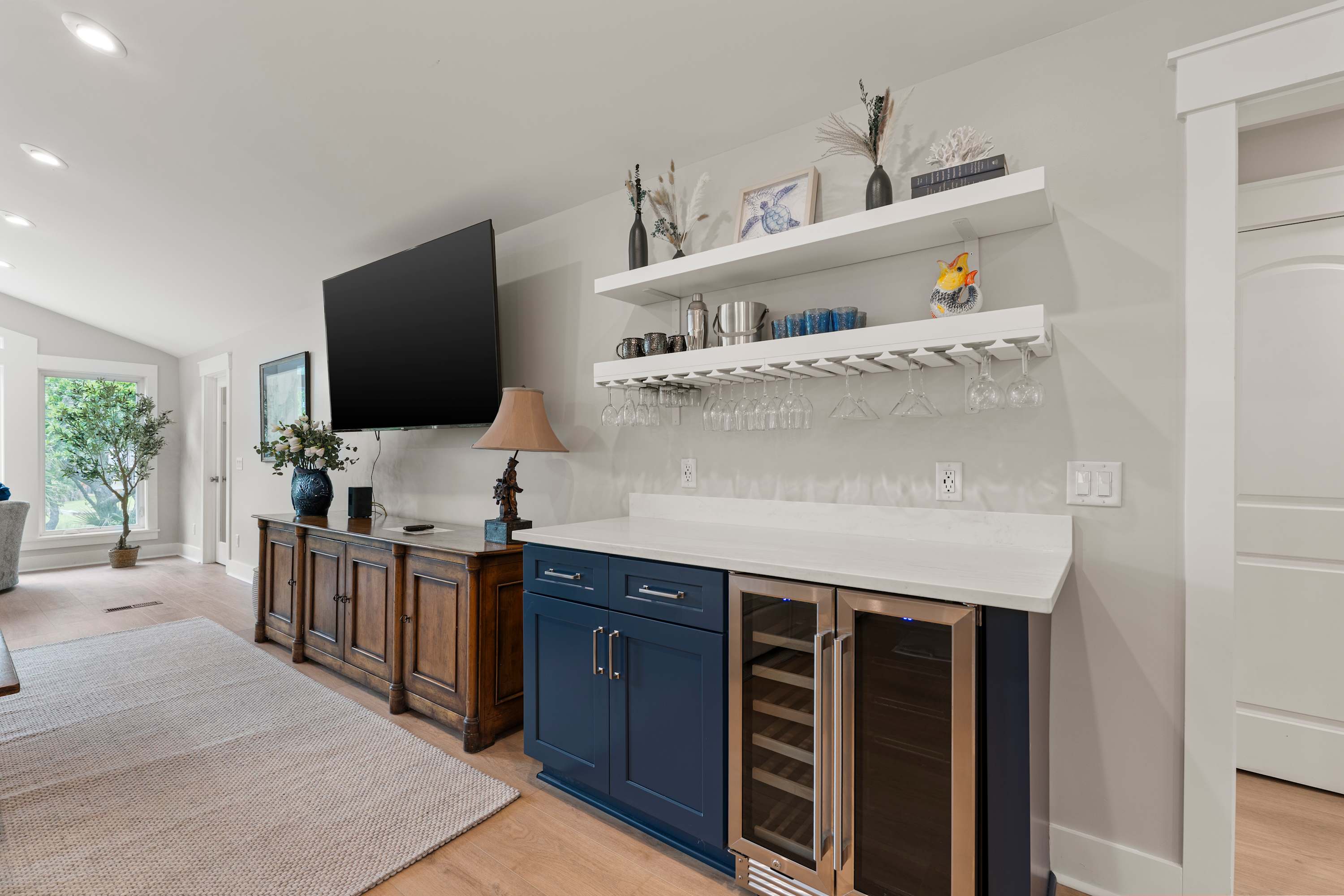 Bar and Living Room Area