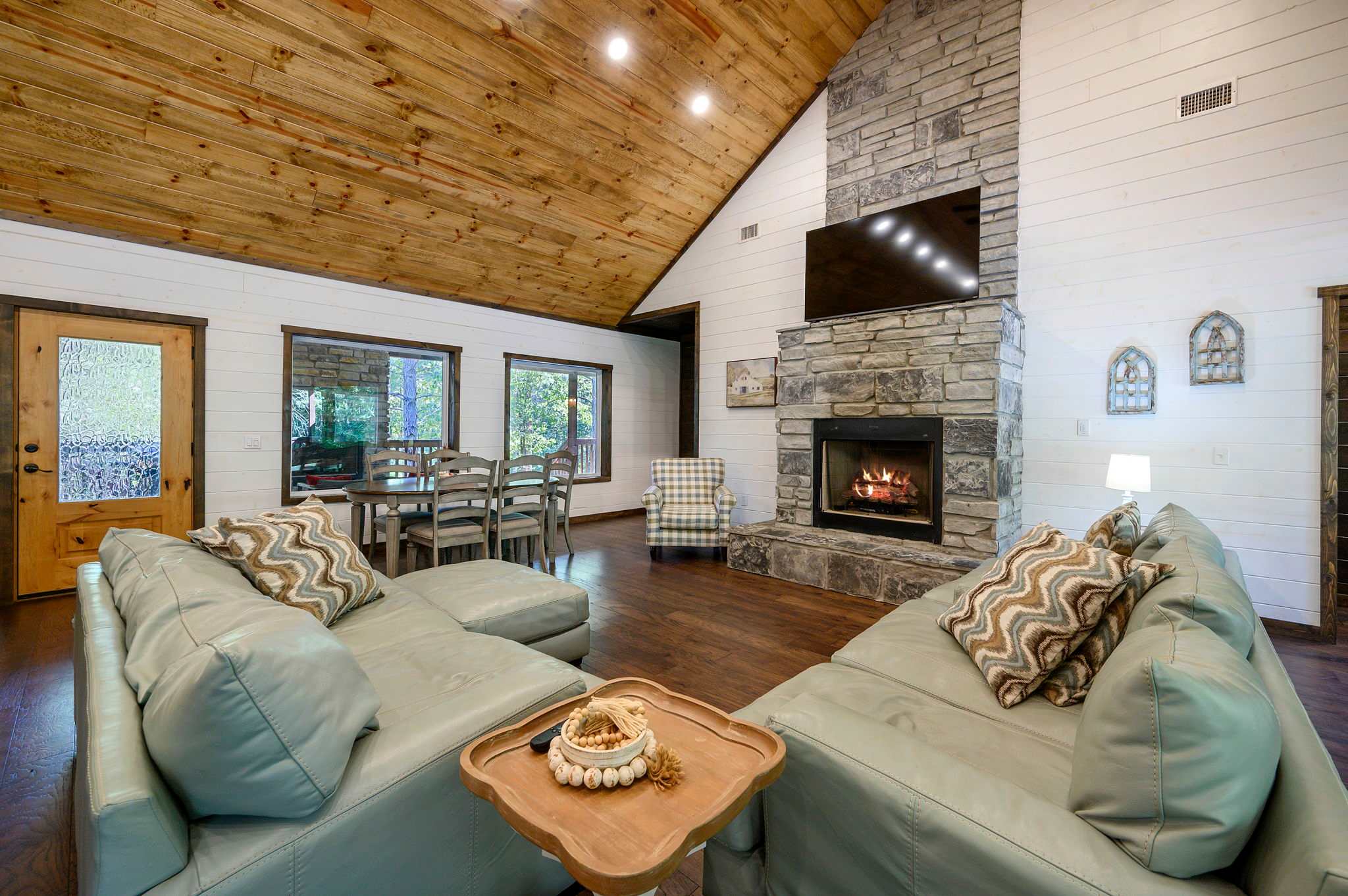 Unwind in the inviting living room & stream your favorites on the smart TV​