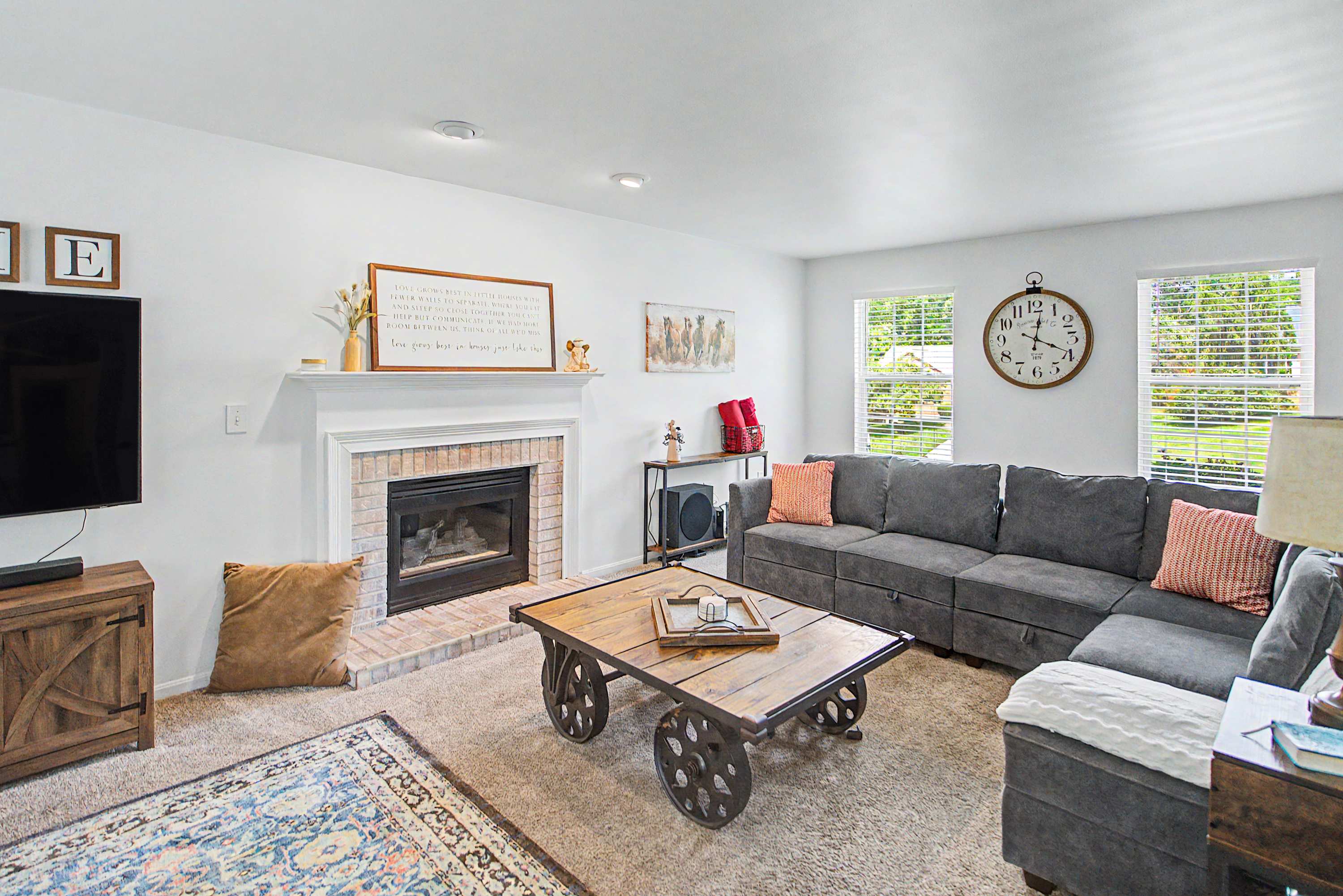 Unwind in the inviting living room & stream your favorites on the smart TV​