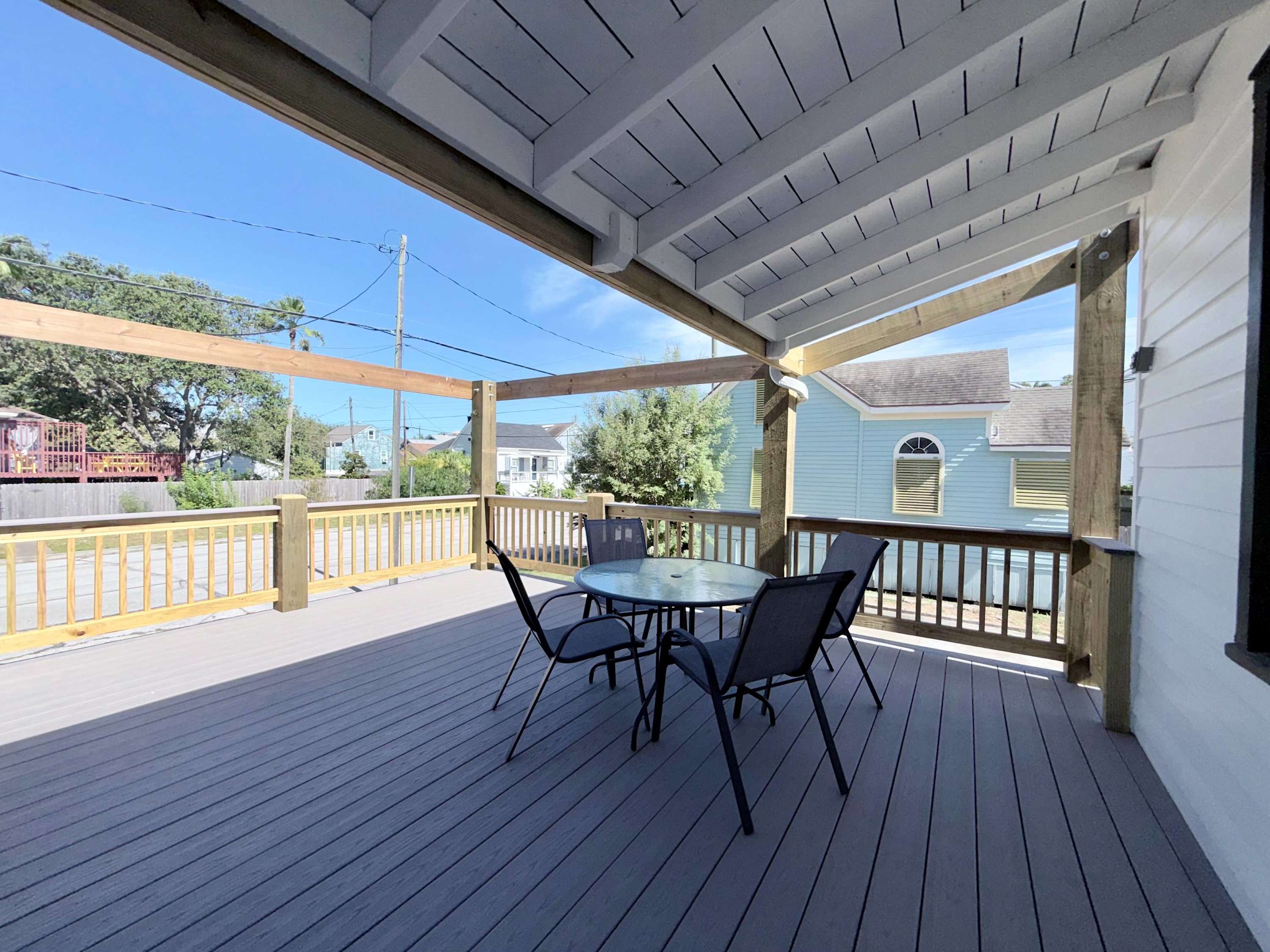 Spacious deck for relaxing and enjoying the outdoors.