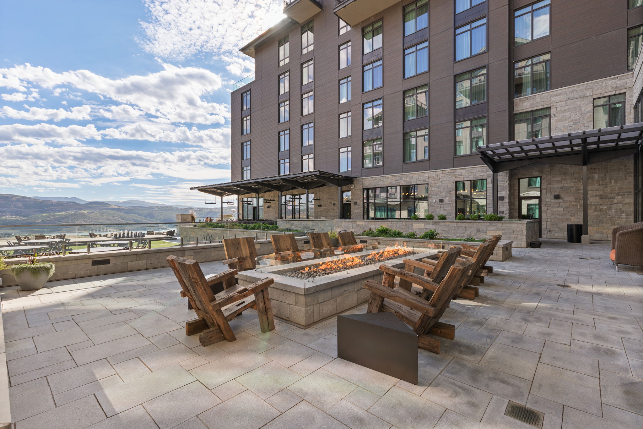 Courtyard, Grand Hyatt Deer Valley | Aurora Summit in Deer Valley, Utah by Luxus Vacation Properties