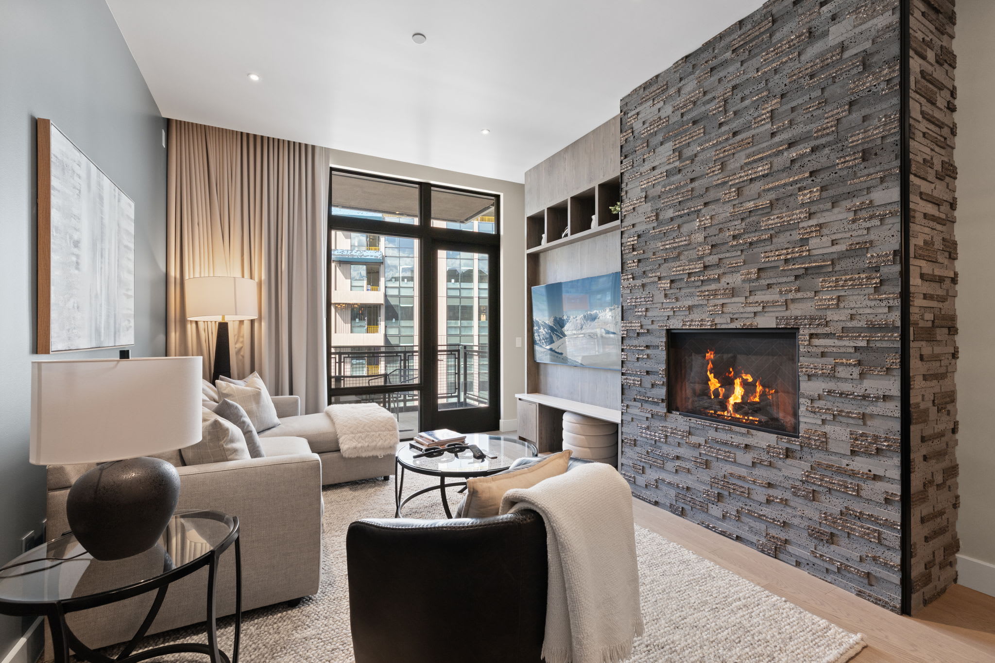Living Room | Aurora Summit in Deer Valley, Utah by Luxus Vacation Properties