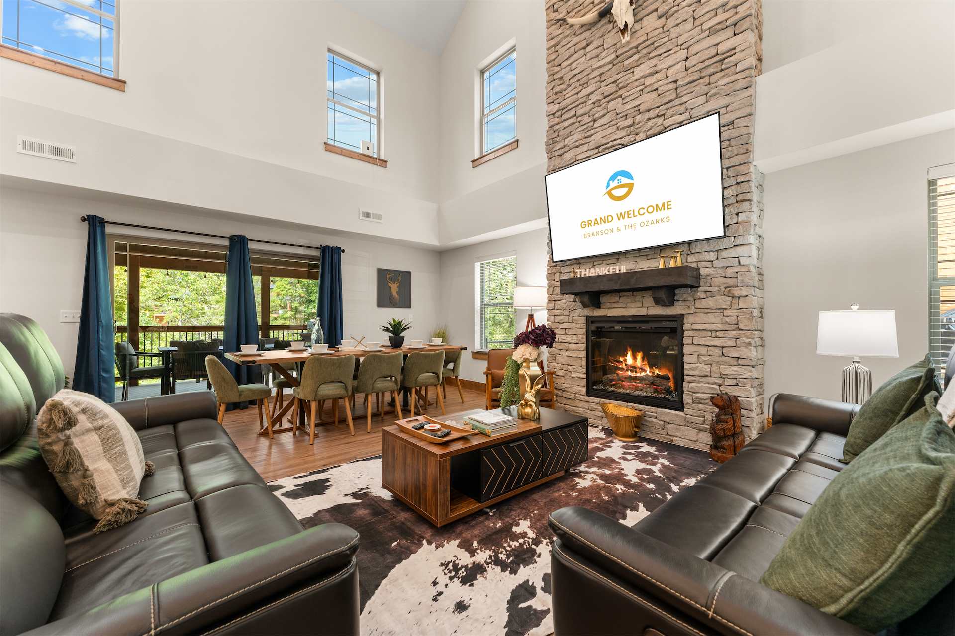 Curl up in the inviting living room & stream your favorites on the smart TV​