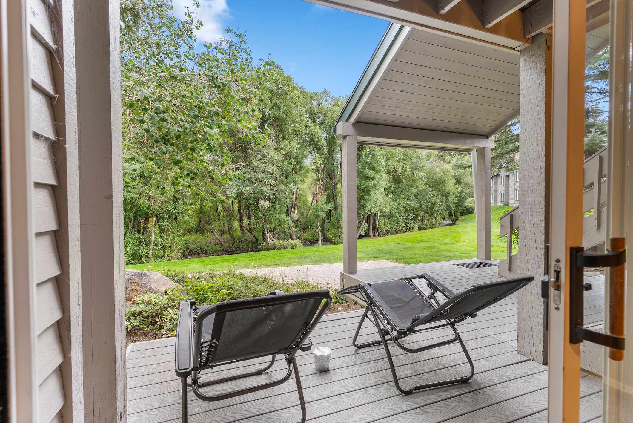 Patio w/ creek view