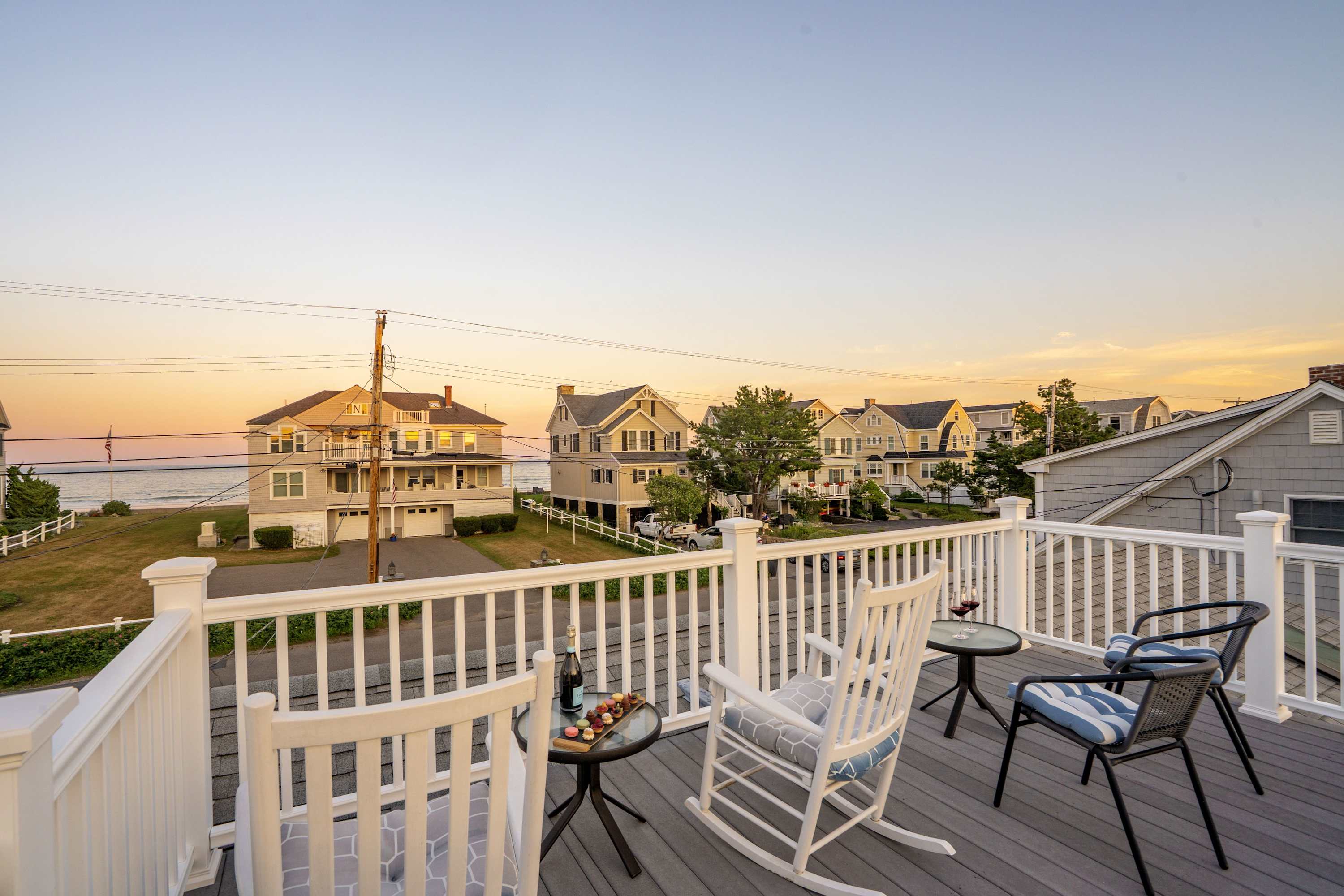 A rooftop retreat with glimpses of the ocean