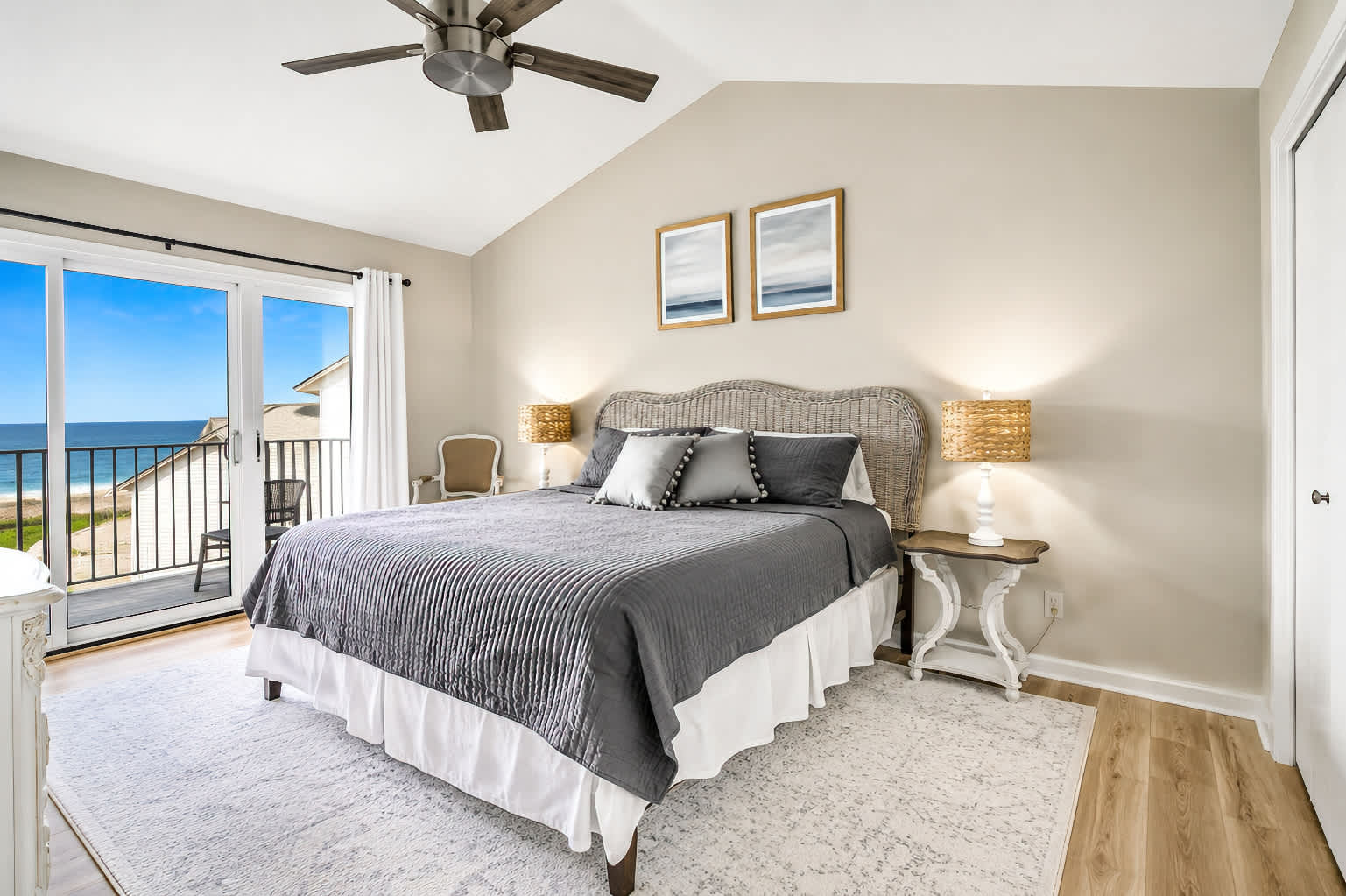 Private balcony off the Master bedroom makes morning coffee even better