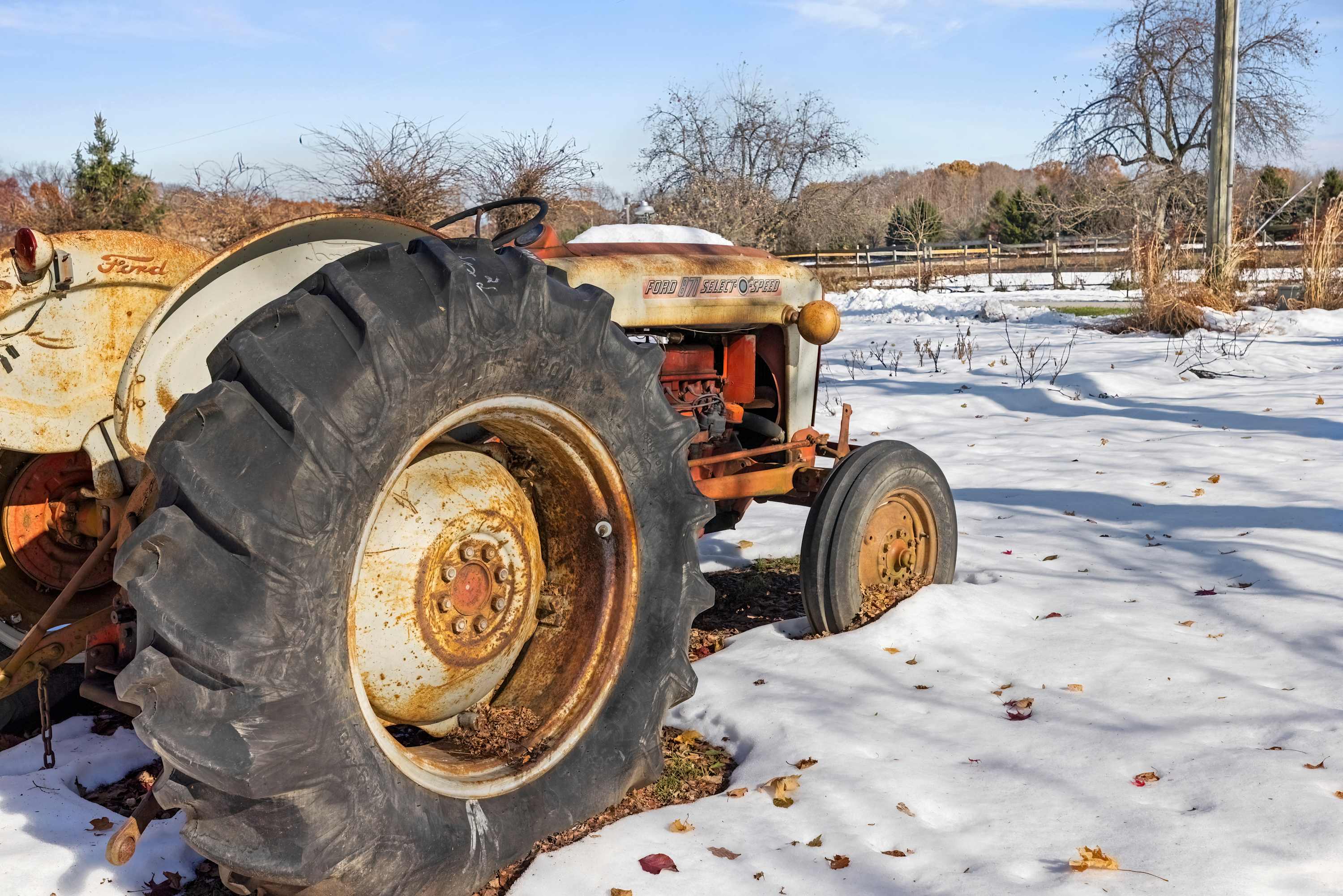 Farmstead character at Berrywood Farm, complete with our vintage tractor mascot.