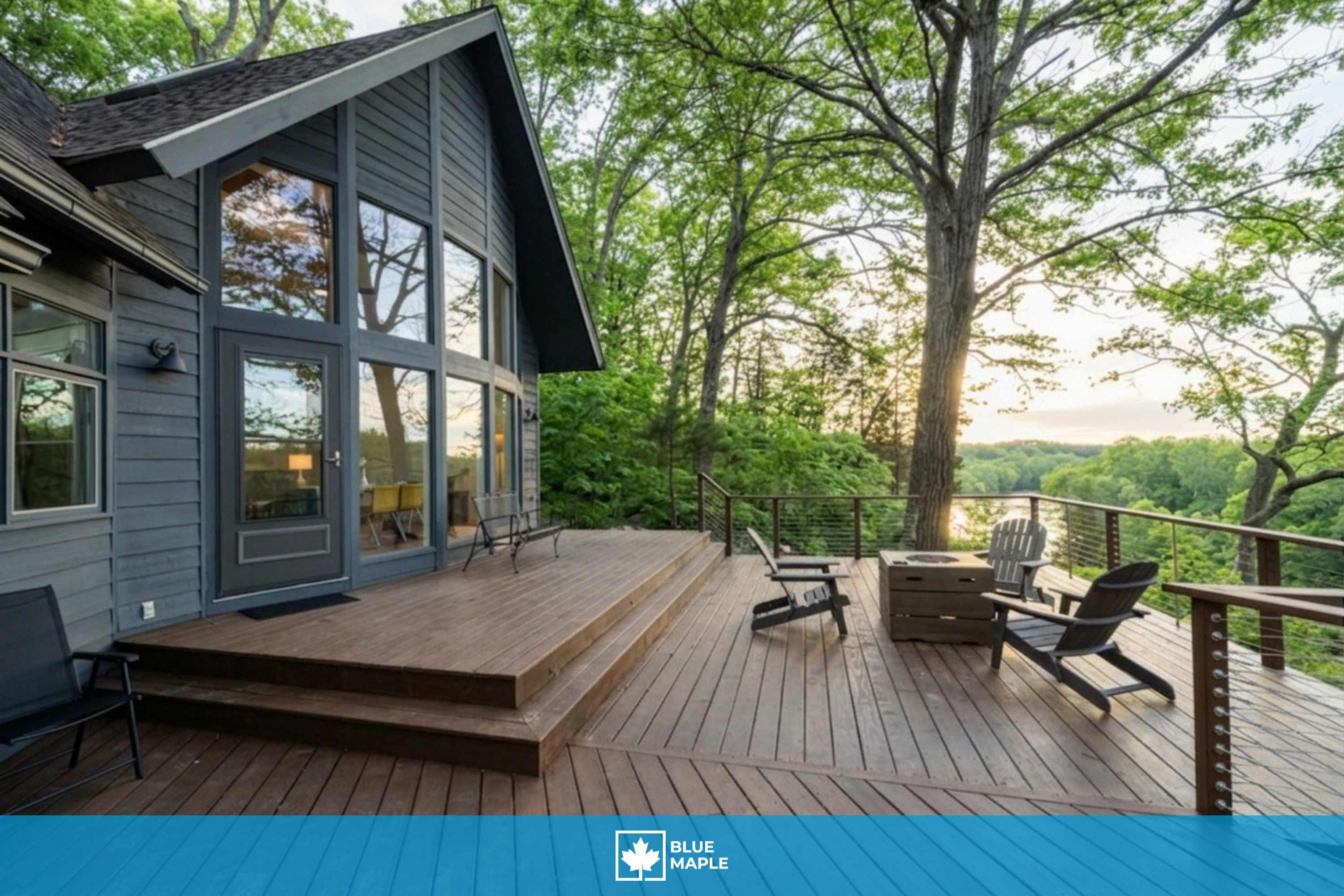 Exclusive Wooded Chalet w Magnificent River Views