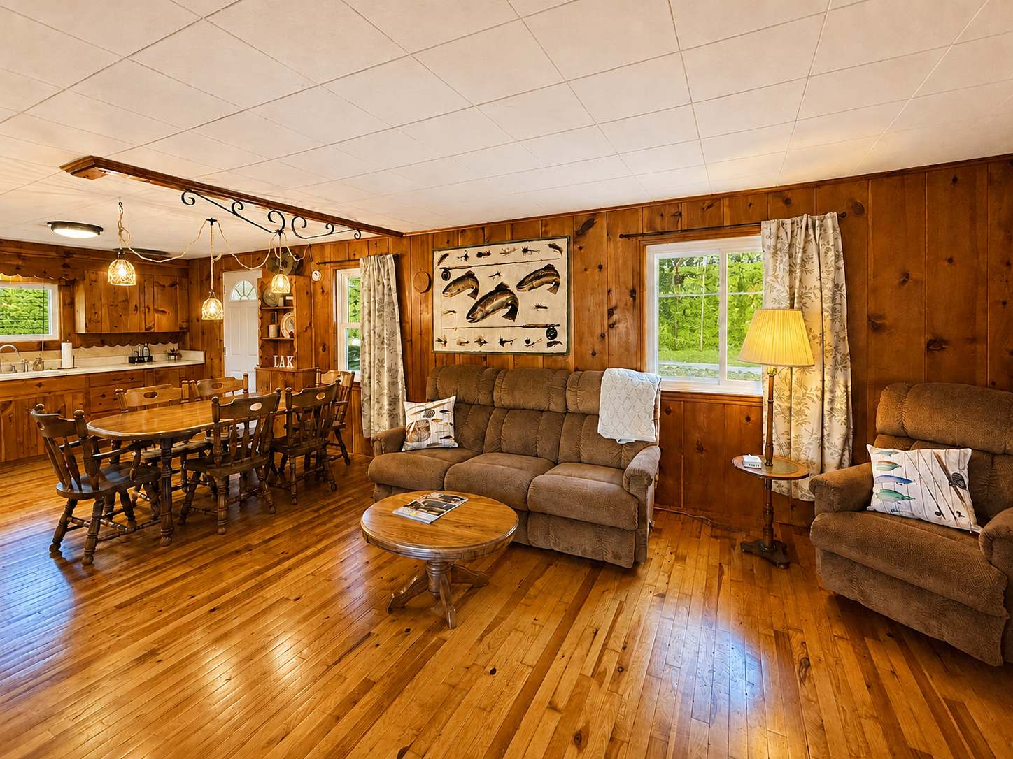 Stream your favorites on the smart TV in the cozy living room​