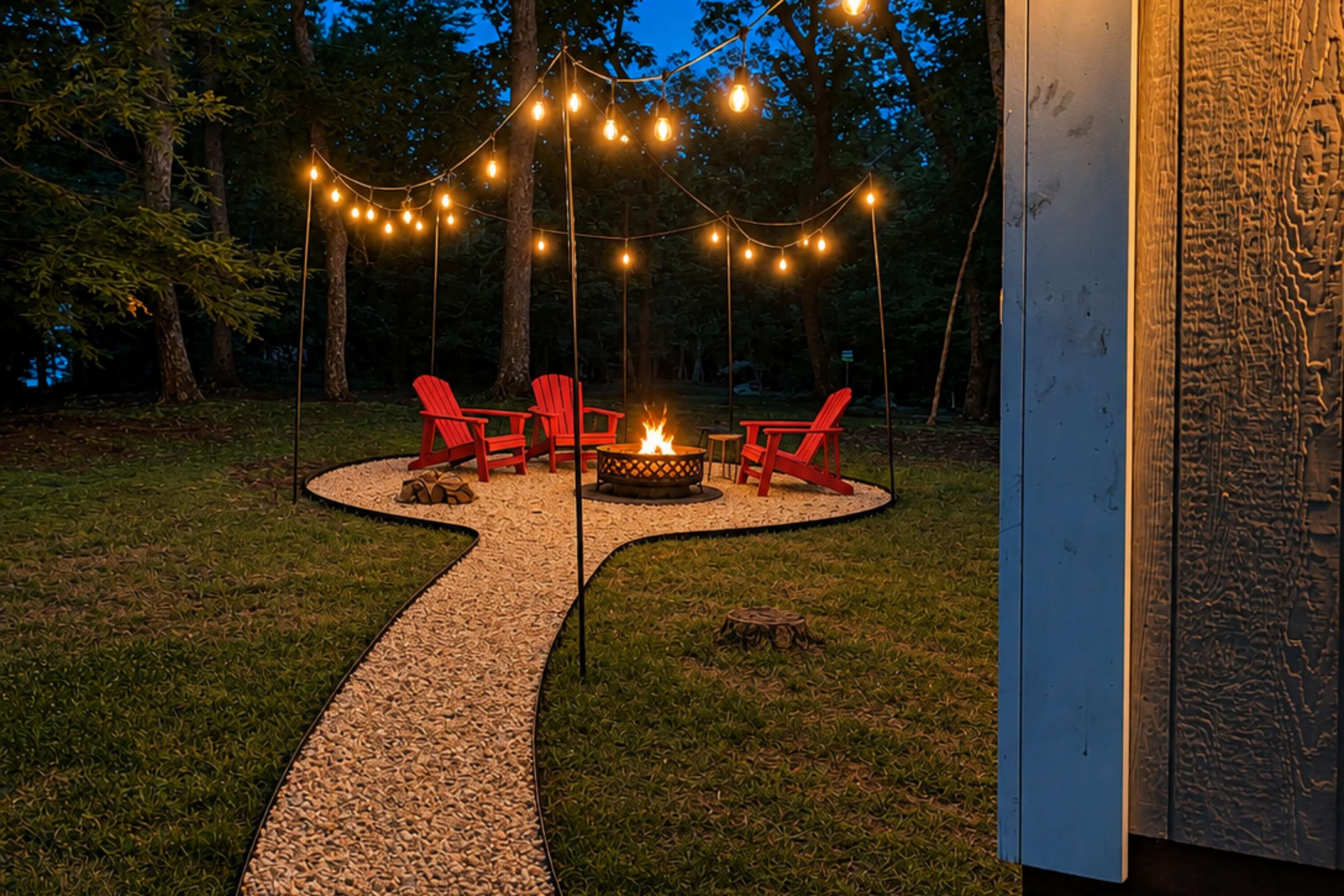 Gather around the fire pit - don't forget the s'mores!