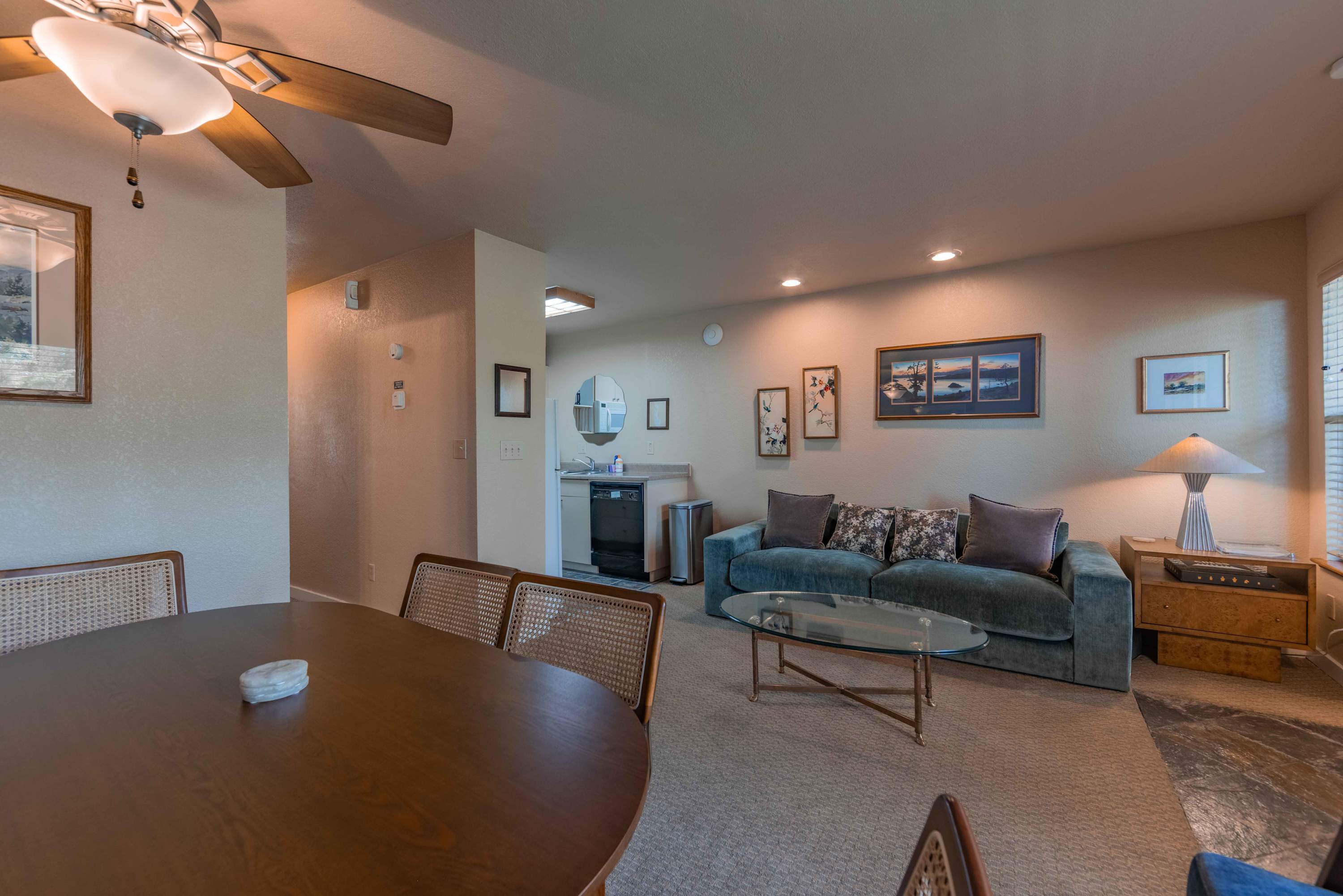 Open living and dining space