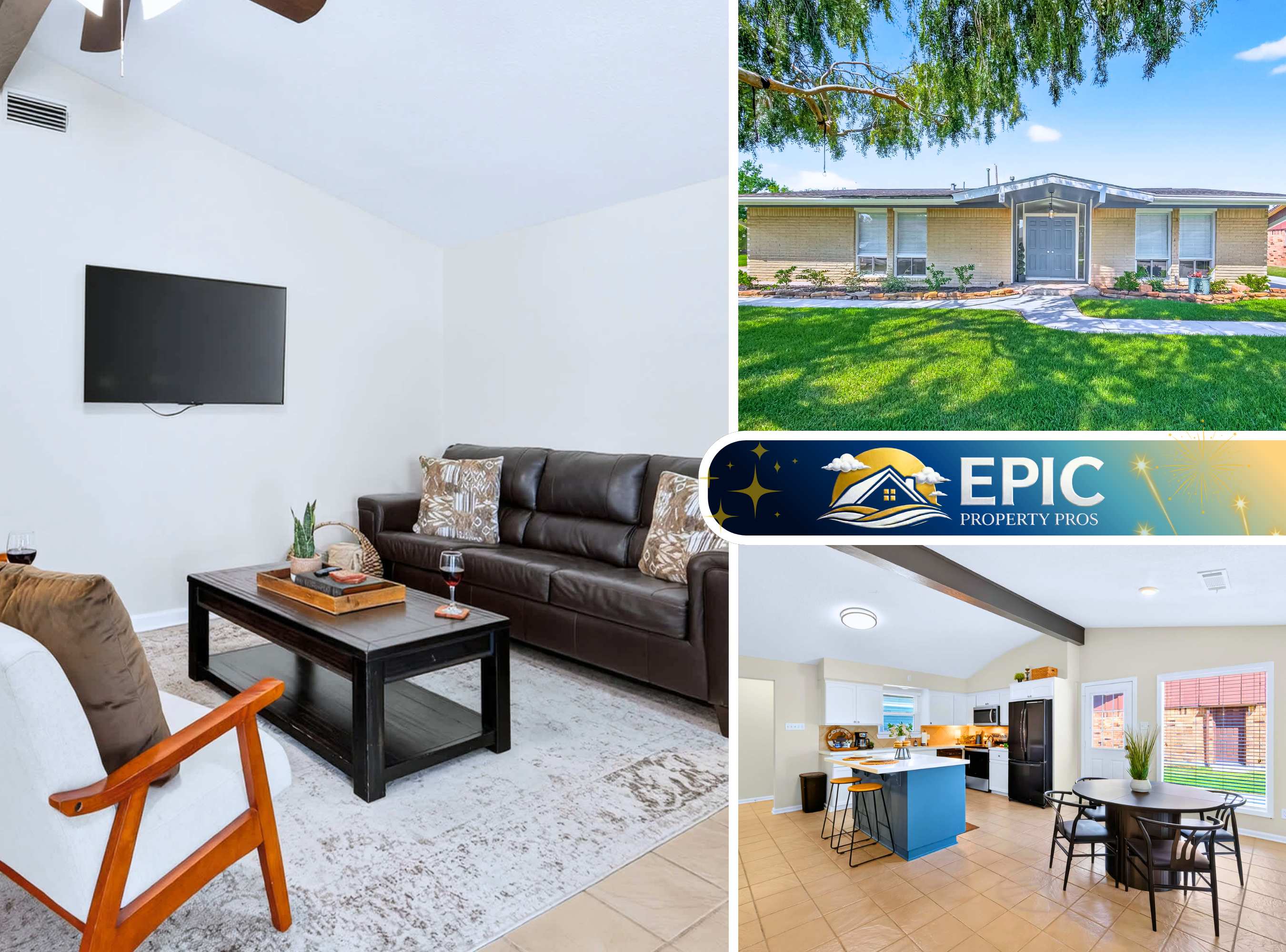 La Porte 4-BR: Office, Yard & BBQ