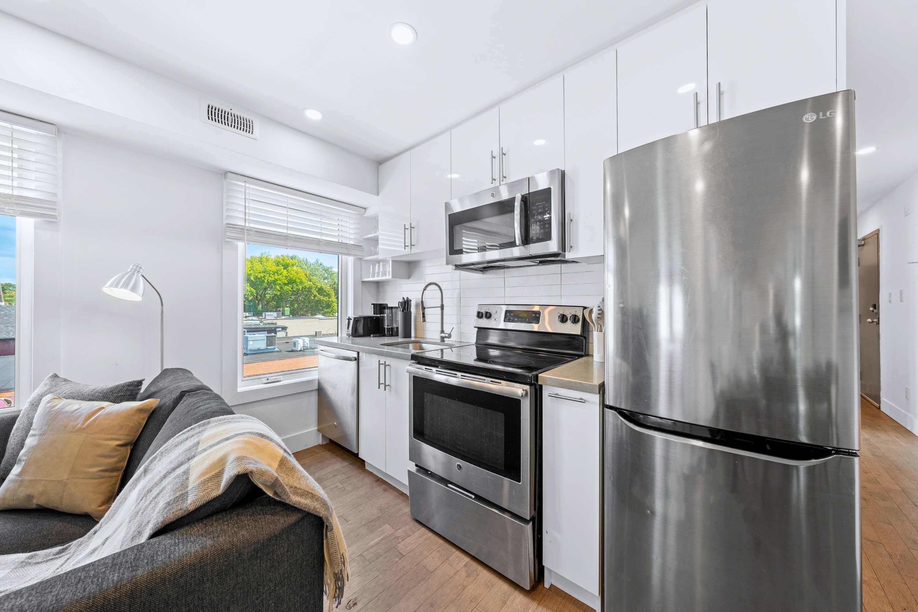 Fully equipped with stainless steel appliances to handle any meal prep.