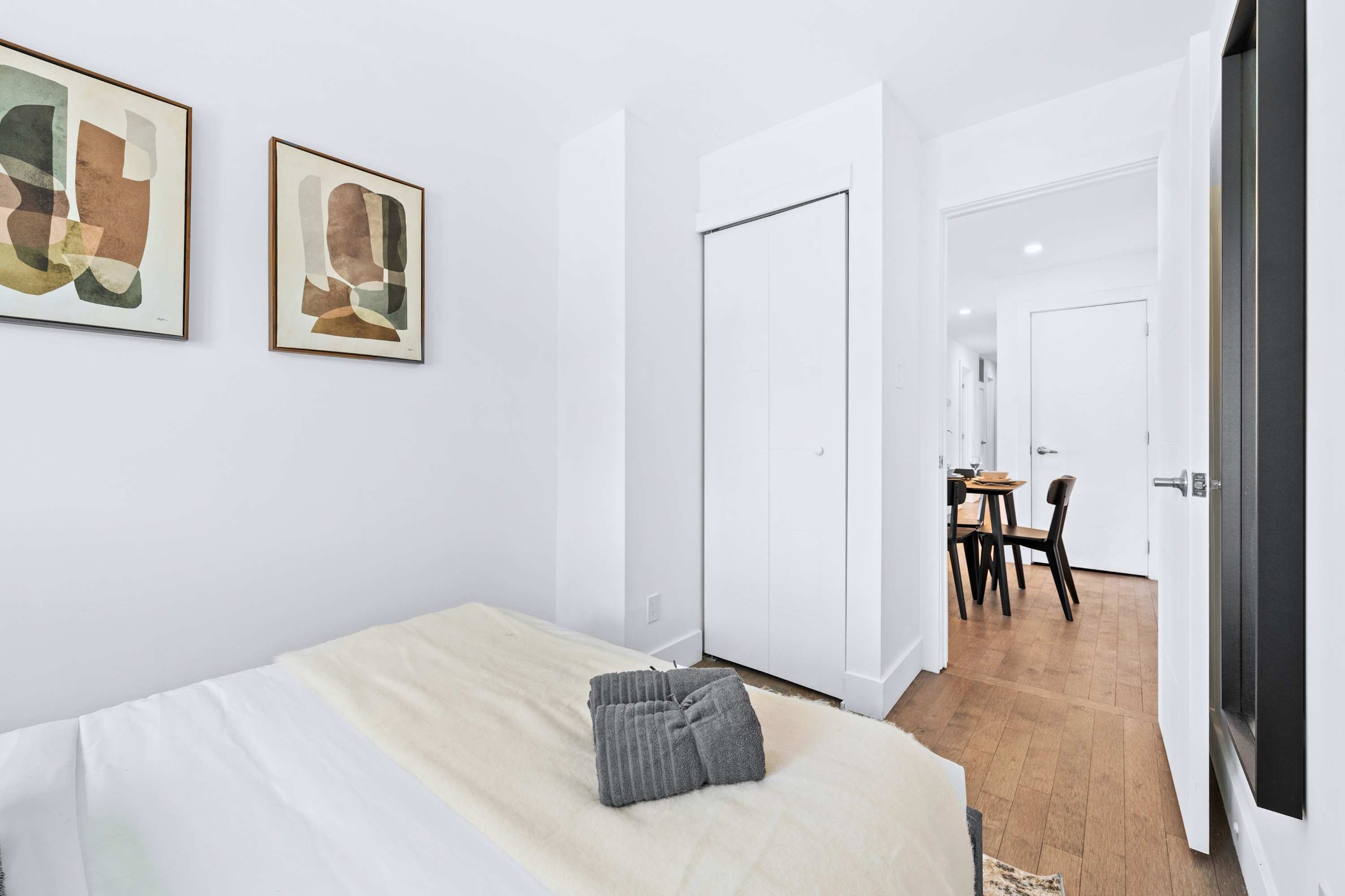 Smart spatial design ensuring full privacy and convenient access to shared spaces.