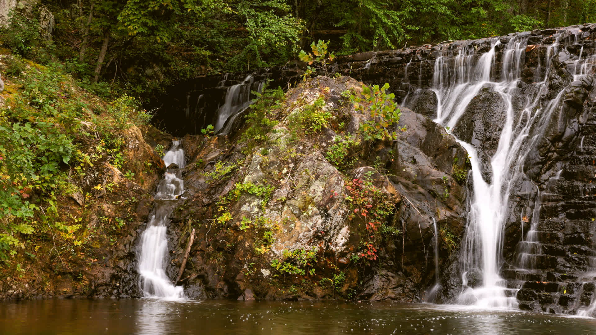 Beautiful waterfalls in the area