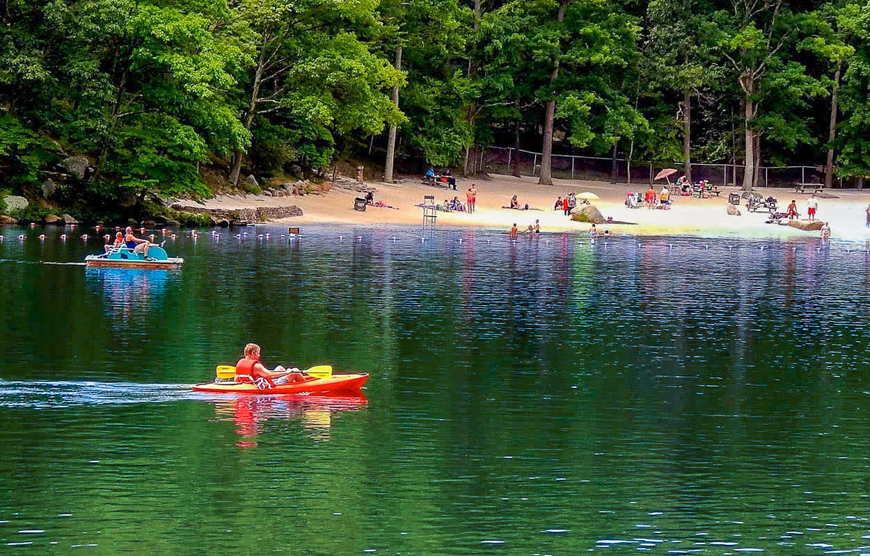 Enjoy the beach at Cacapon State Park